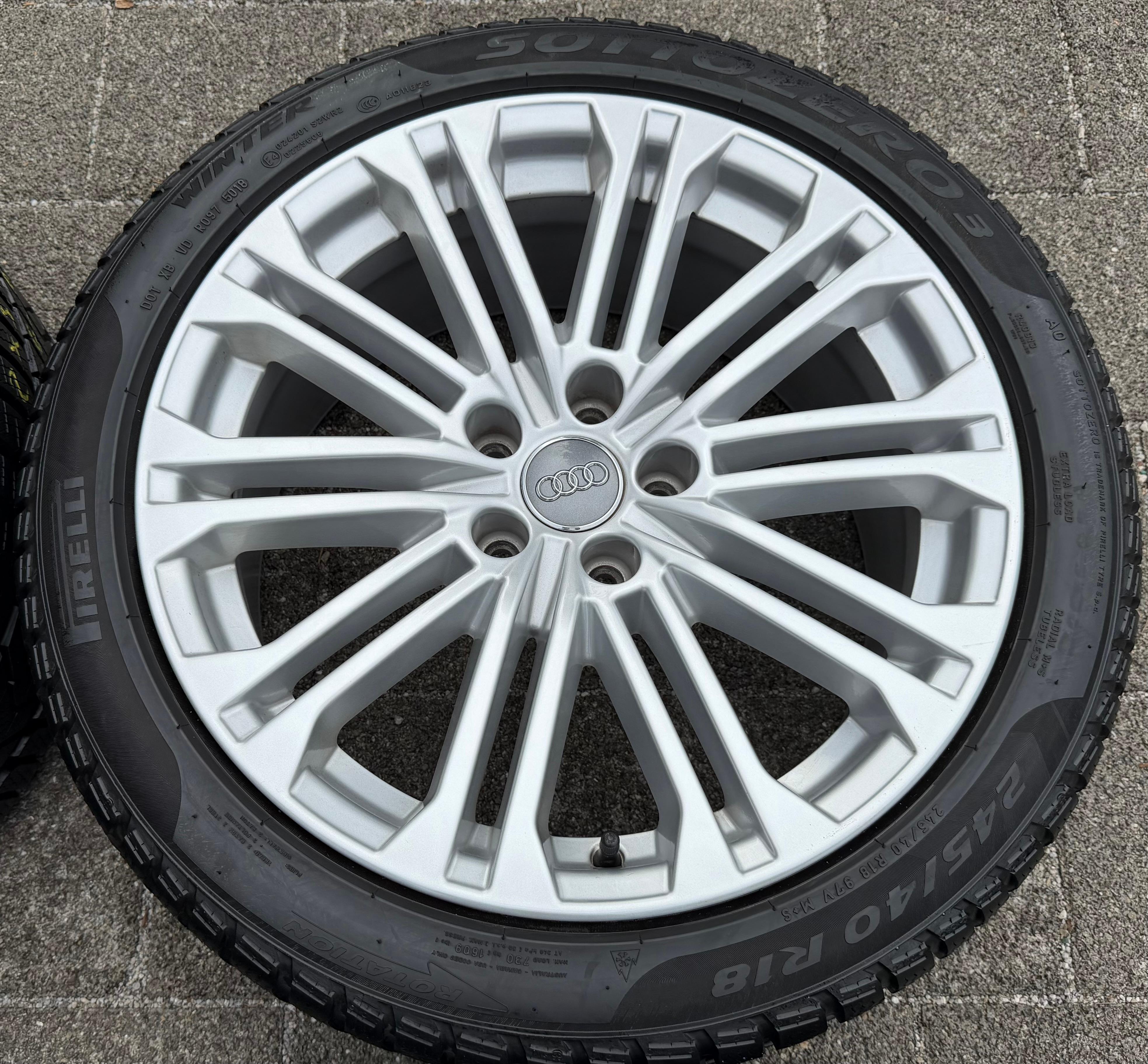 4 Original 18" Alu Winterräder Audi A5 8W F5 245/40R18 97V 8W0601025EE Pirelli