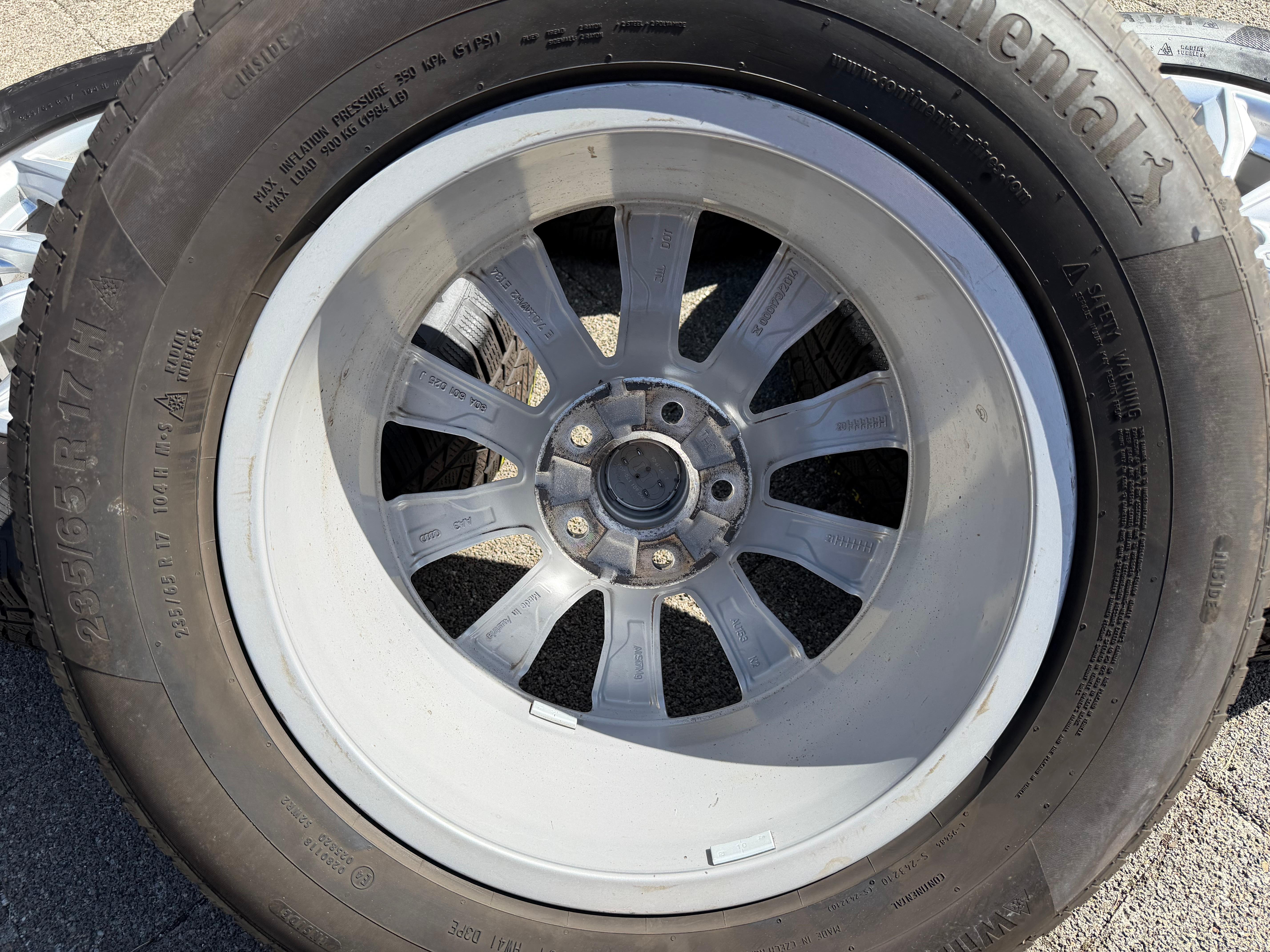 4 Original 17" Alu Winterräder Audi Q5 FY 80A601025J 7x17 ET34 235/65R17 104H Continental