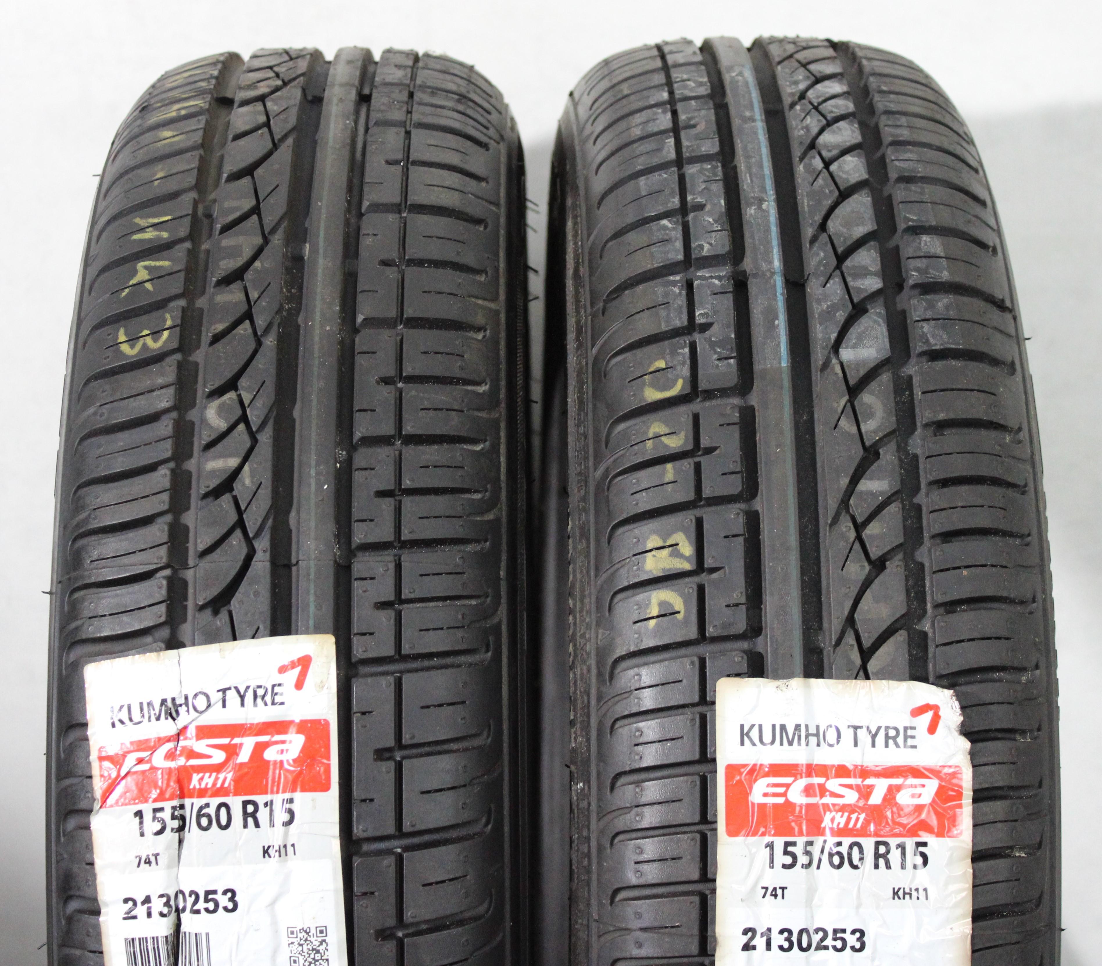 2 x 155/60R15 74T Sommerreifen Kumho Ecsta KH11 MO NEU 2015/2017