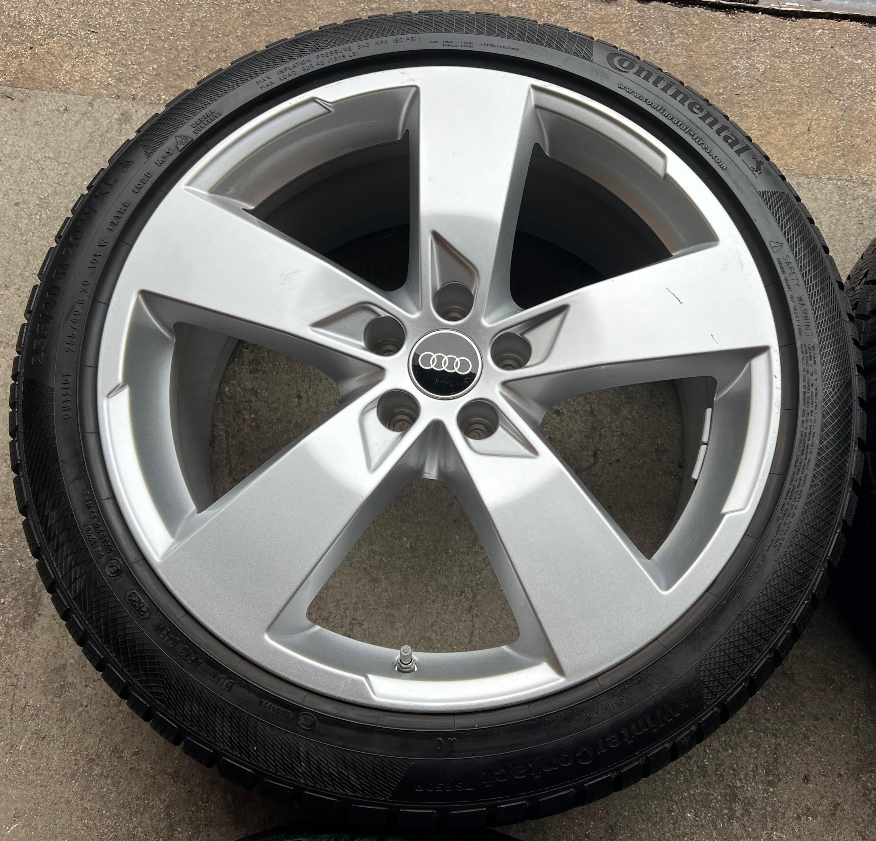4 RUOTE IN LEGA ORIGINALI DA 20" PER L'INVERNO AUDI A6 S6 C8 4K0601025K 2022 255/40R20 101W CONTINENTAL