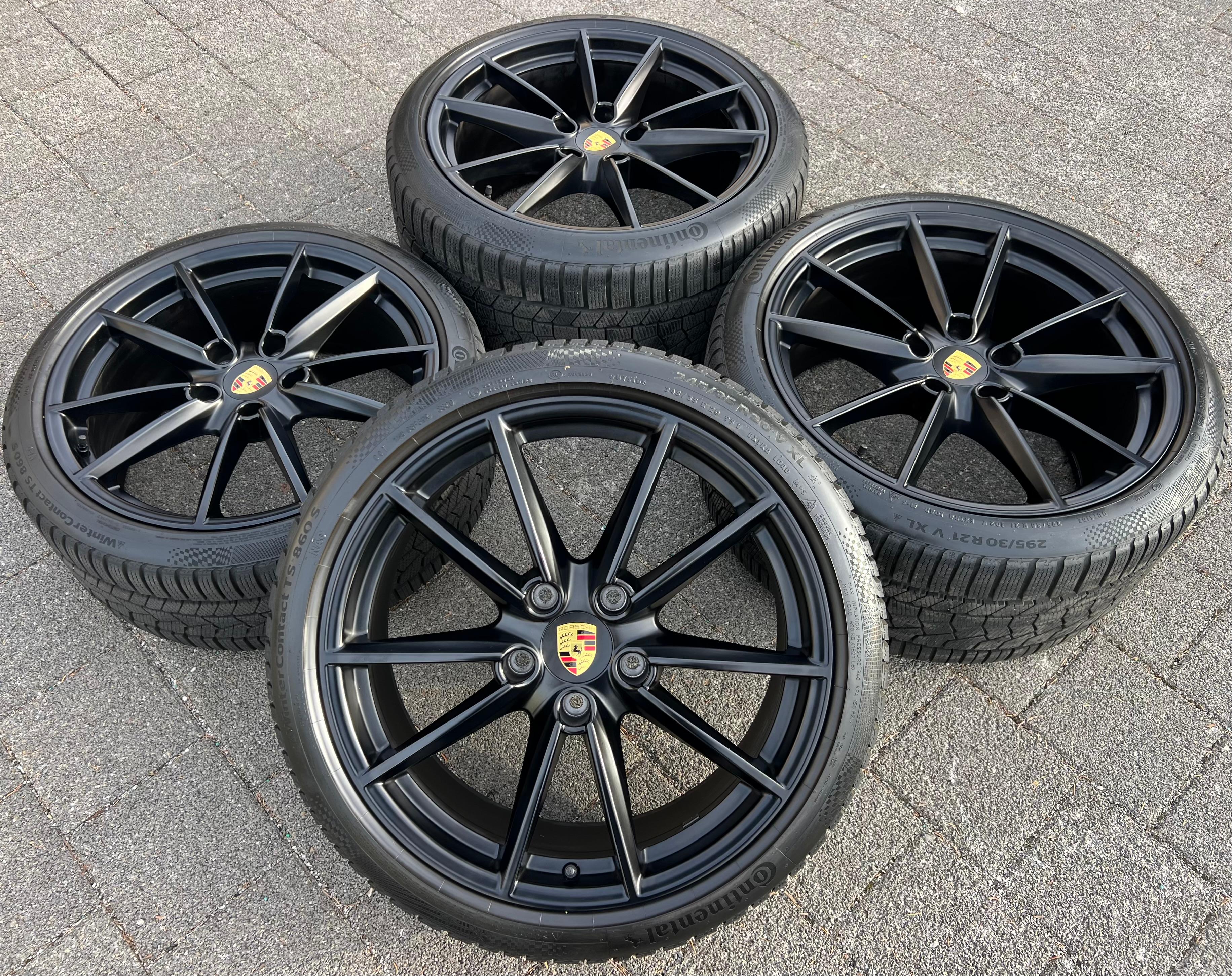 4 ORIGINAL 20" 21" ALU WINTERRÄDER PORSCHE 911 992 992601025C 992601025D SCHWARZ RDKS