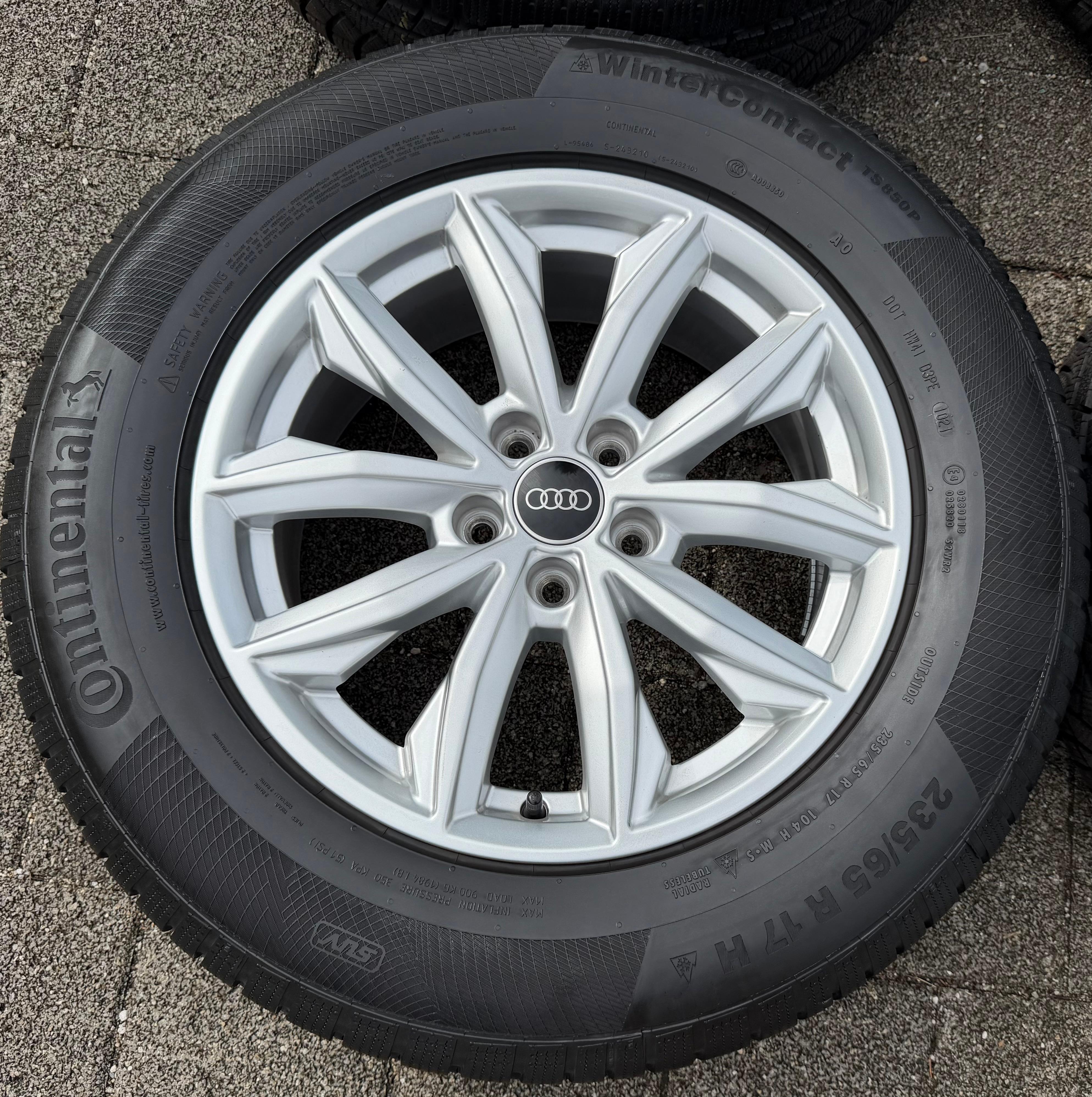 4 Original 17" Alu Winterräder Audi Q5 FY 80A601025J 7x17 ET34 235/65R17 104H TOP