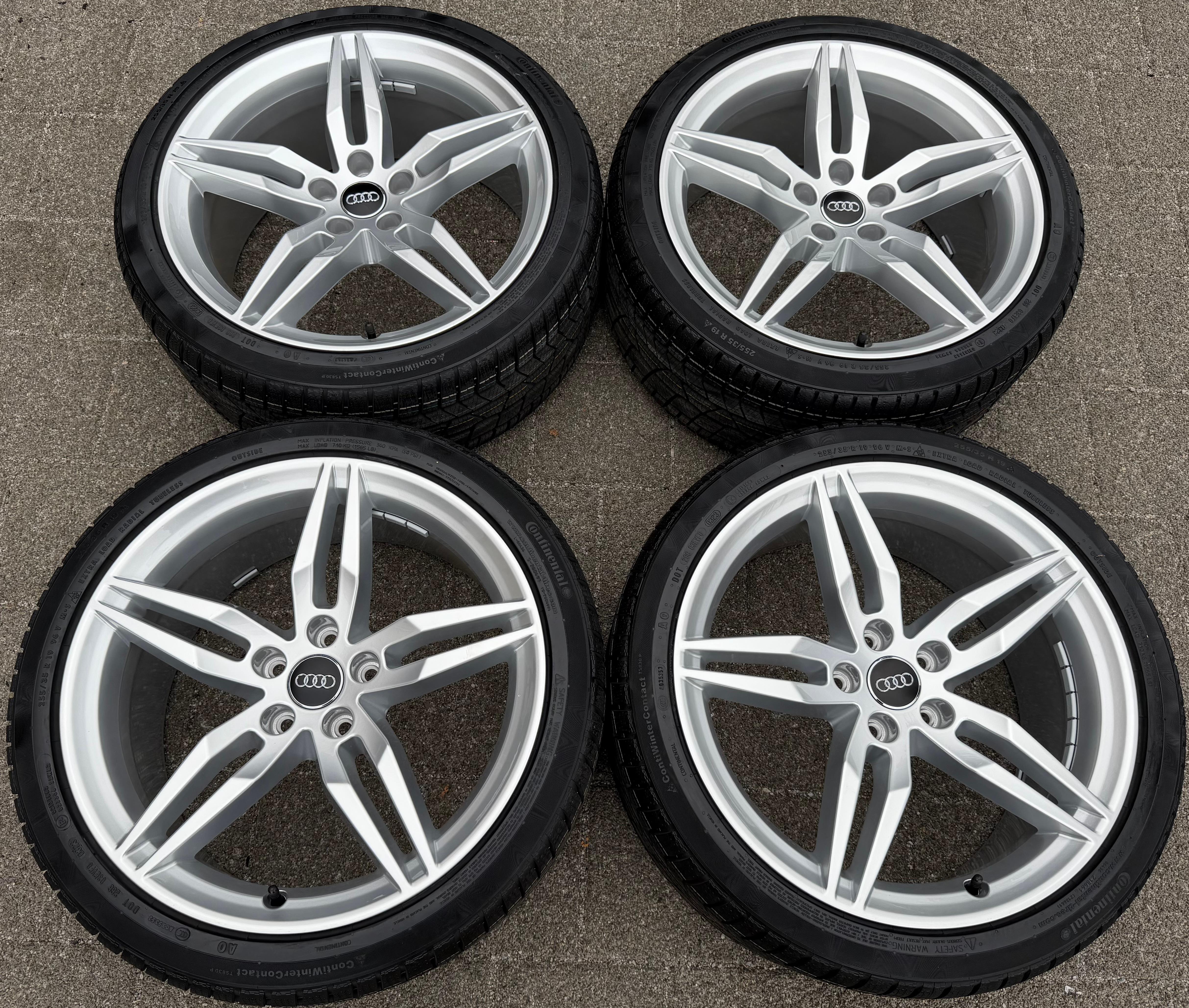 4 originele 19-inch aluminium wintervelgen voor Audi A5 S5 8W F5 8W0601025AM 255/35R19 96V NIEUW 2023