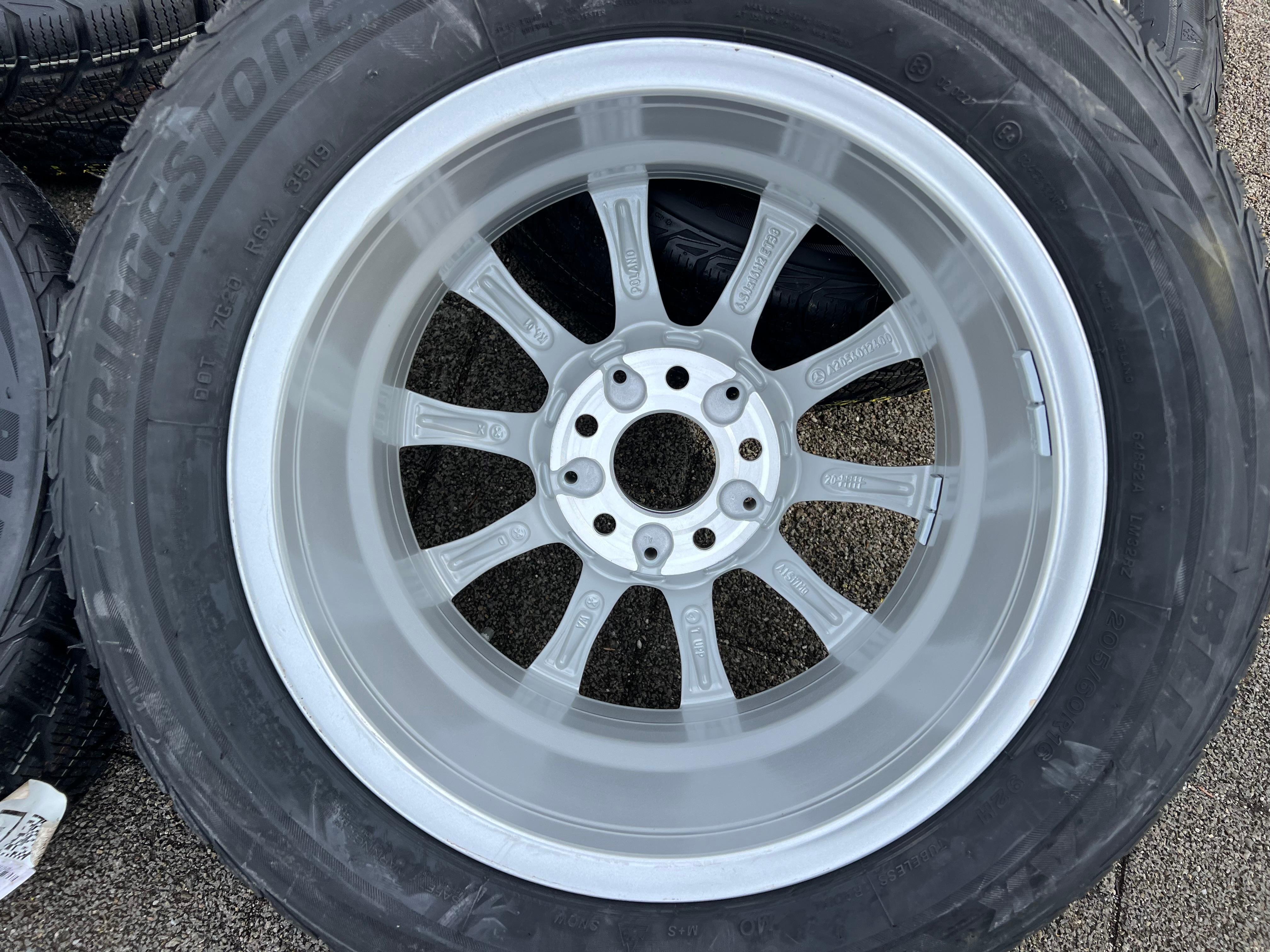 4 RUEDAS DE ALEACIÓN ORIGINALES DE INVIERNO PARA MERCEDES CLASE C W205 205 A2054012400 CON RDKS, ENVÍO GRATUITO