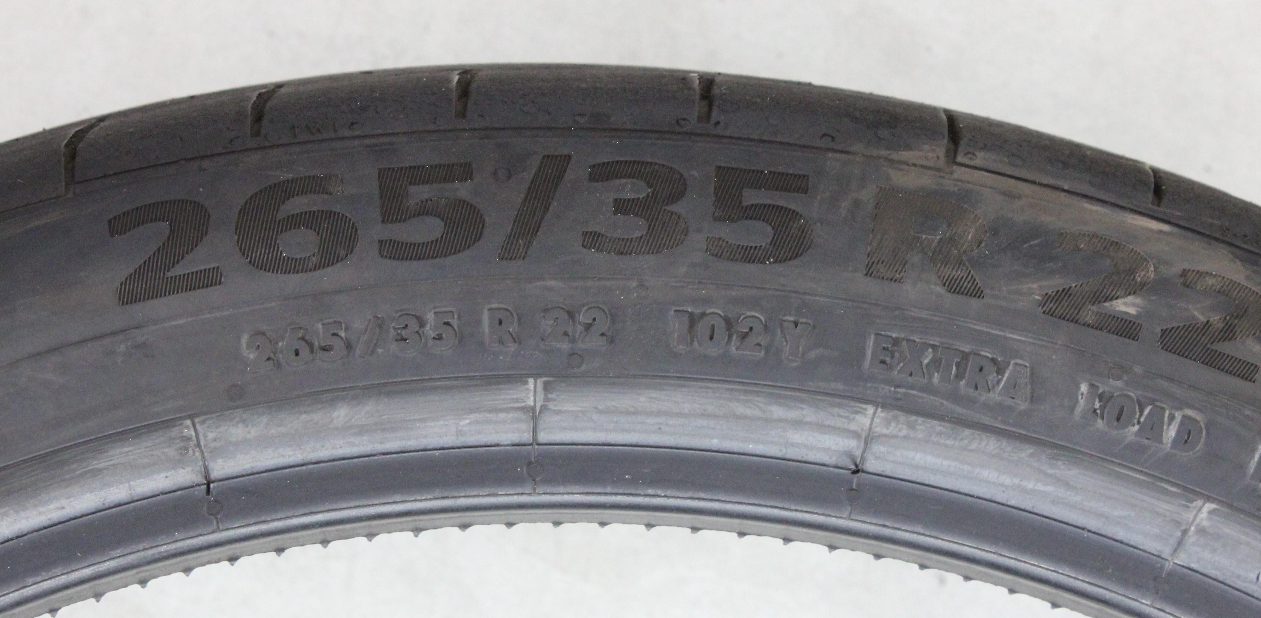 1 x 265/35R22 102Y Sommerreifen Continental Sport Contact 6 TO 4,5-5mm 2023 Silent XL