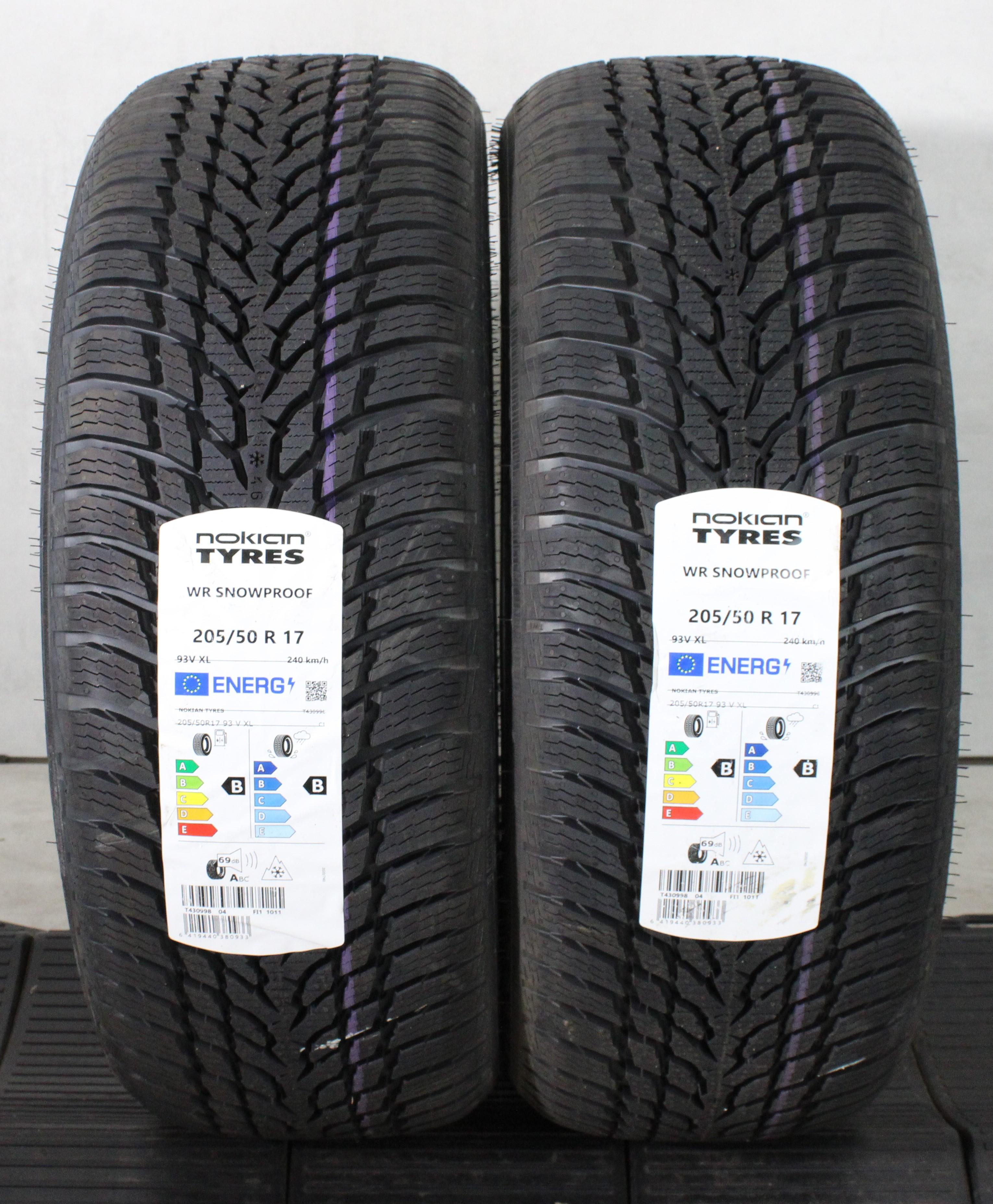2 x 205/50R17 93V Winterreifen Nokian WR Snowproof 2022 XL NEU