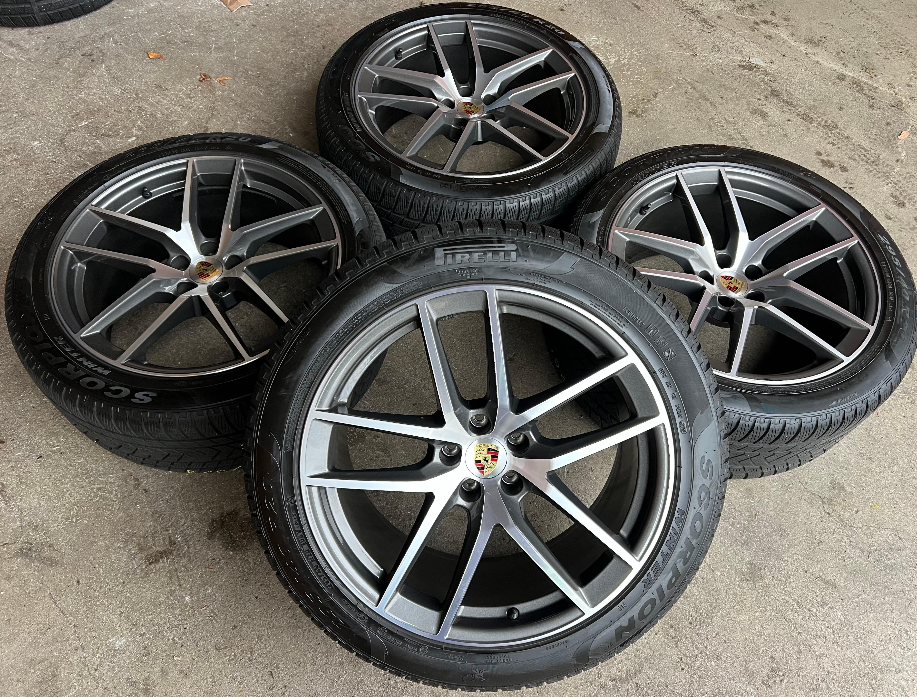 4 ruedas de invierno de aleación originales de 20" para Porsche Macan 265/45R20 104V 295/40R20 106V RDKS