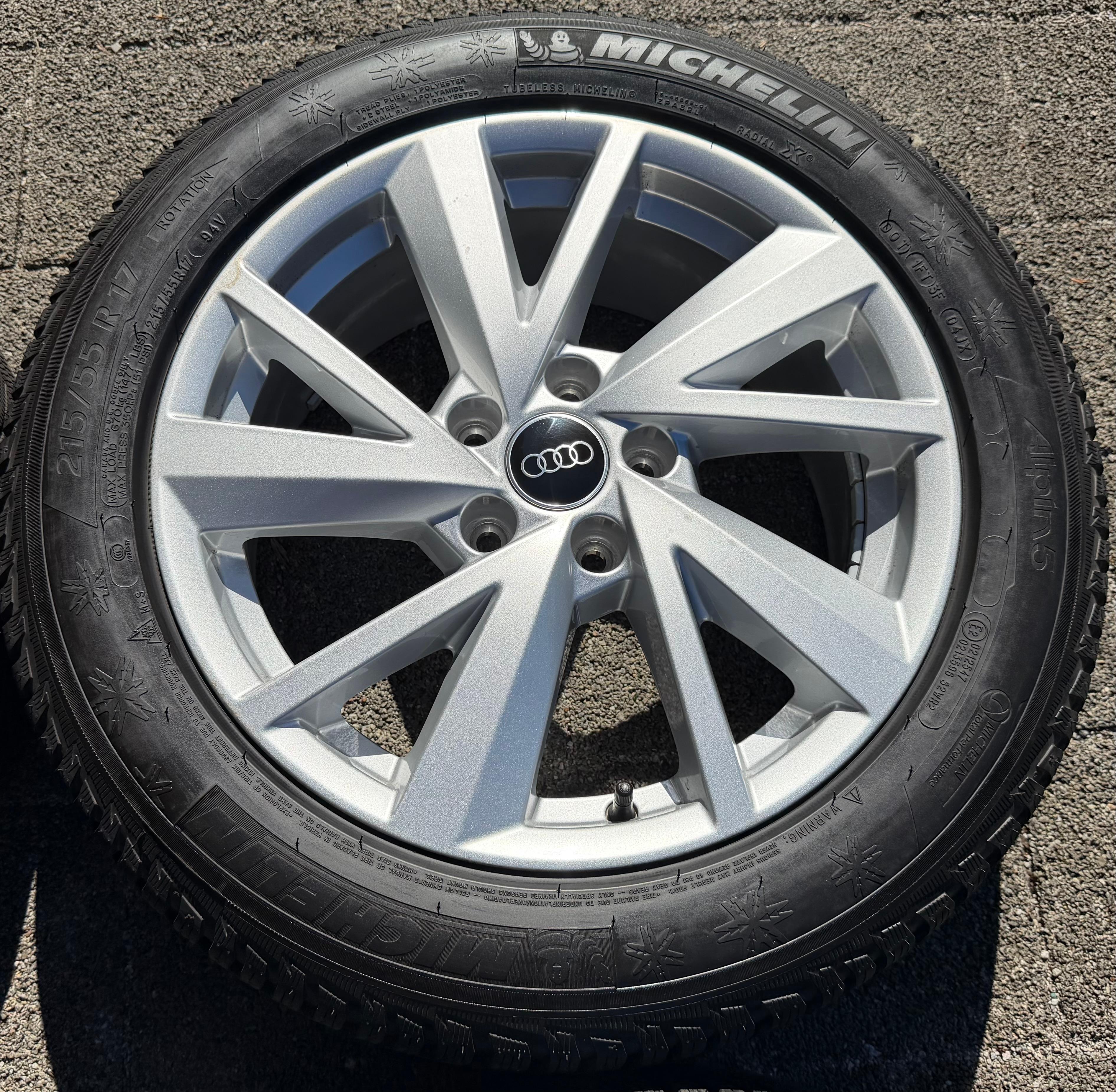 4 Original 17" Alu Winterräder Audi Q2 GA 215/55R17 94V Michelin 8MM 2023