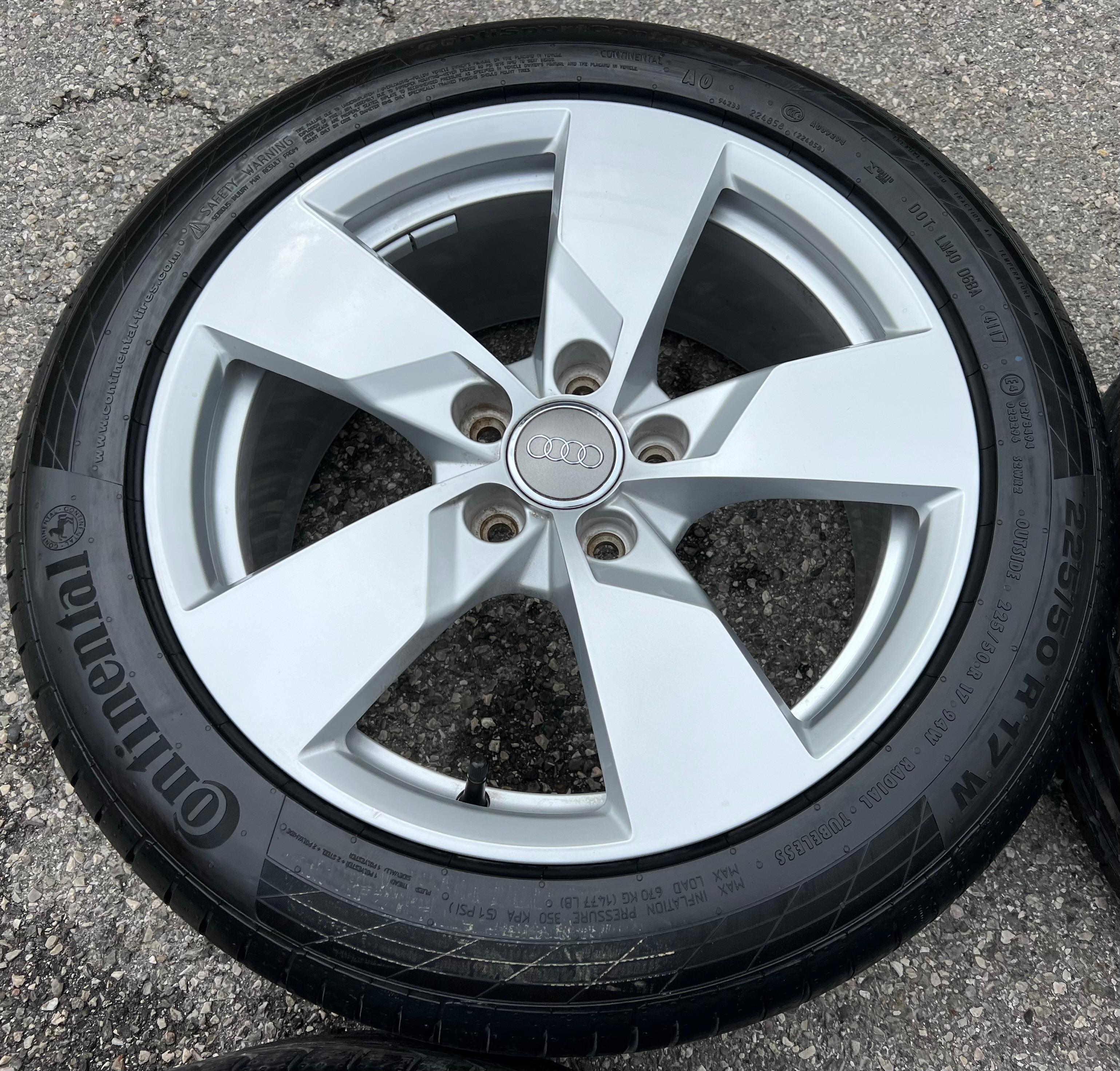 4 ORIGINAL 17" ALU SOMMERRÄDER AUDI TT 8S 225/50R17 94W CONTINENTAL 8S0601025BA