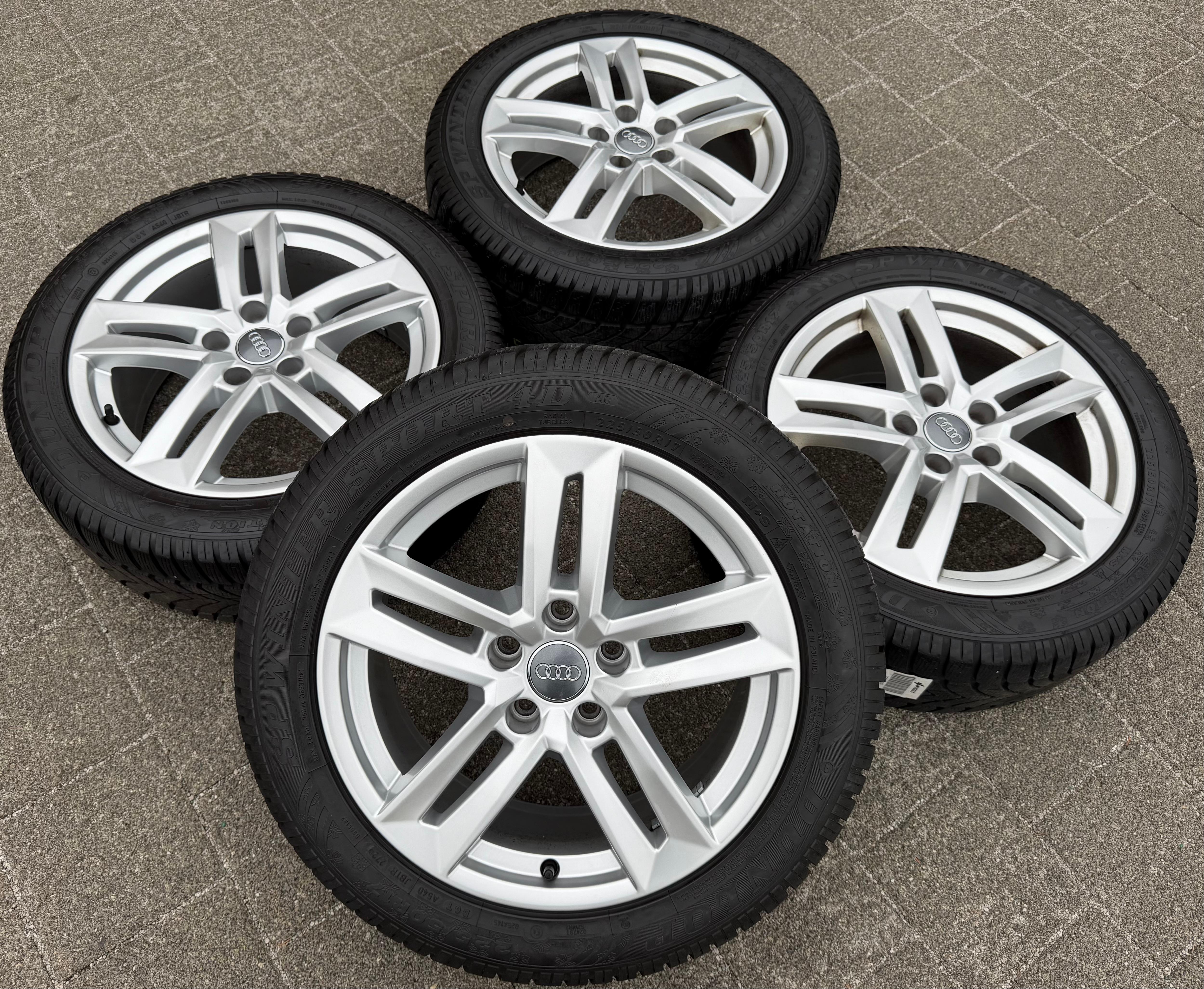 4 Original 17" Alu Winterräder Audi A4 B9 8W 8W0601025P 225/50R17 98H Dunlop