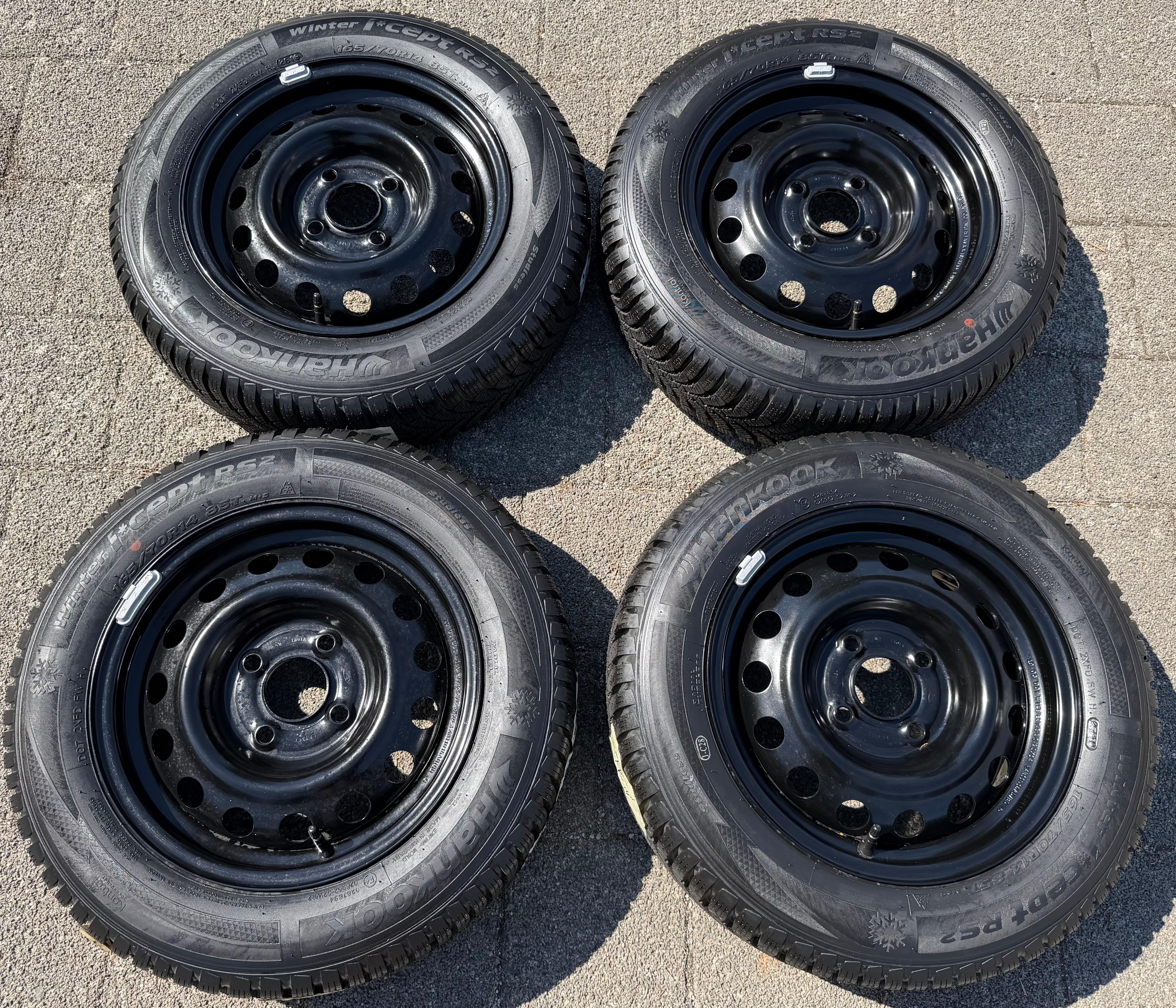 4 Original 14" Winterräder Ford KA KA+ 165/70R14 85T Hankook RKDS