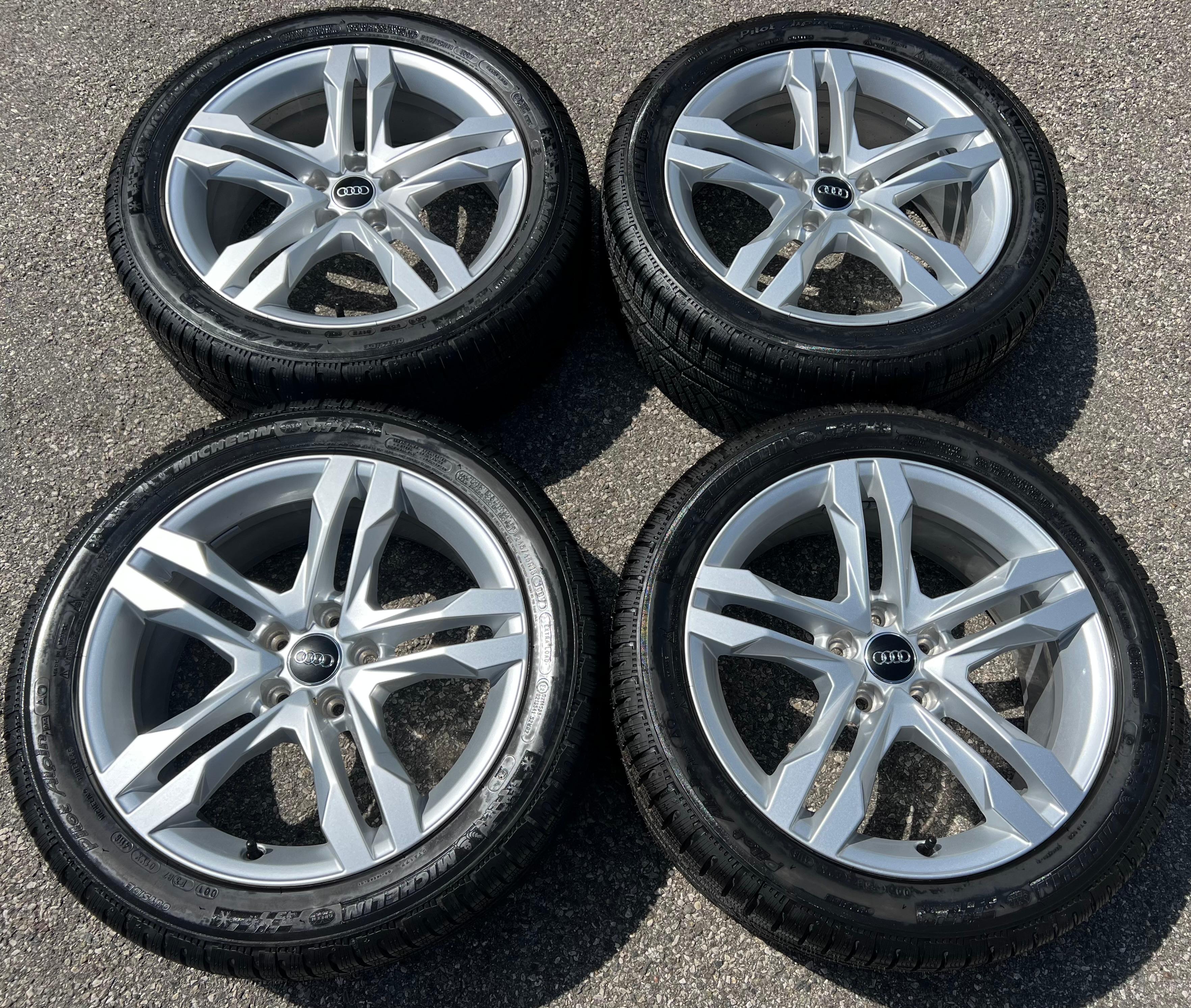 4 LLANTAS DE INVIERNO ORIGINALES DE ALUMINIO 18" AUDI A4 ALLROAD 8W B9 8W9601025B - 245/45R18 100V