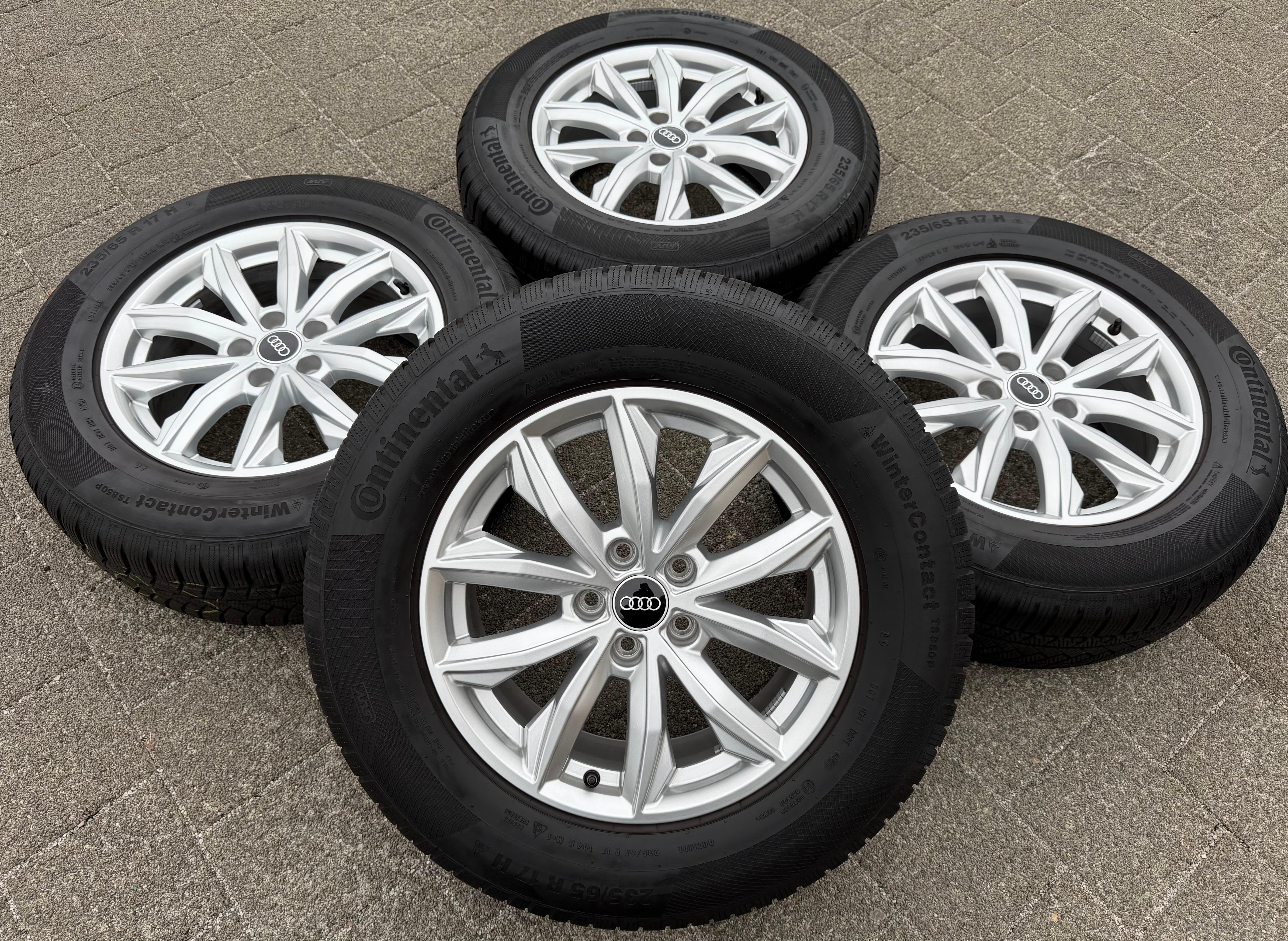 4 Original 17" Alu Winterräder Audi Q5 FY 80A601025J 7x17 ET34 235/65R17 104H Continental