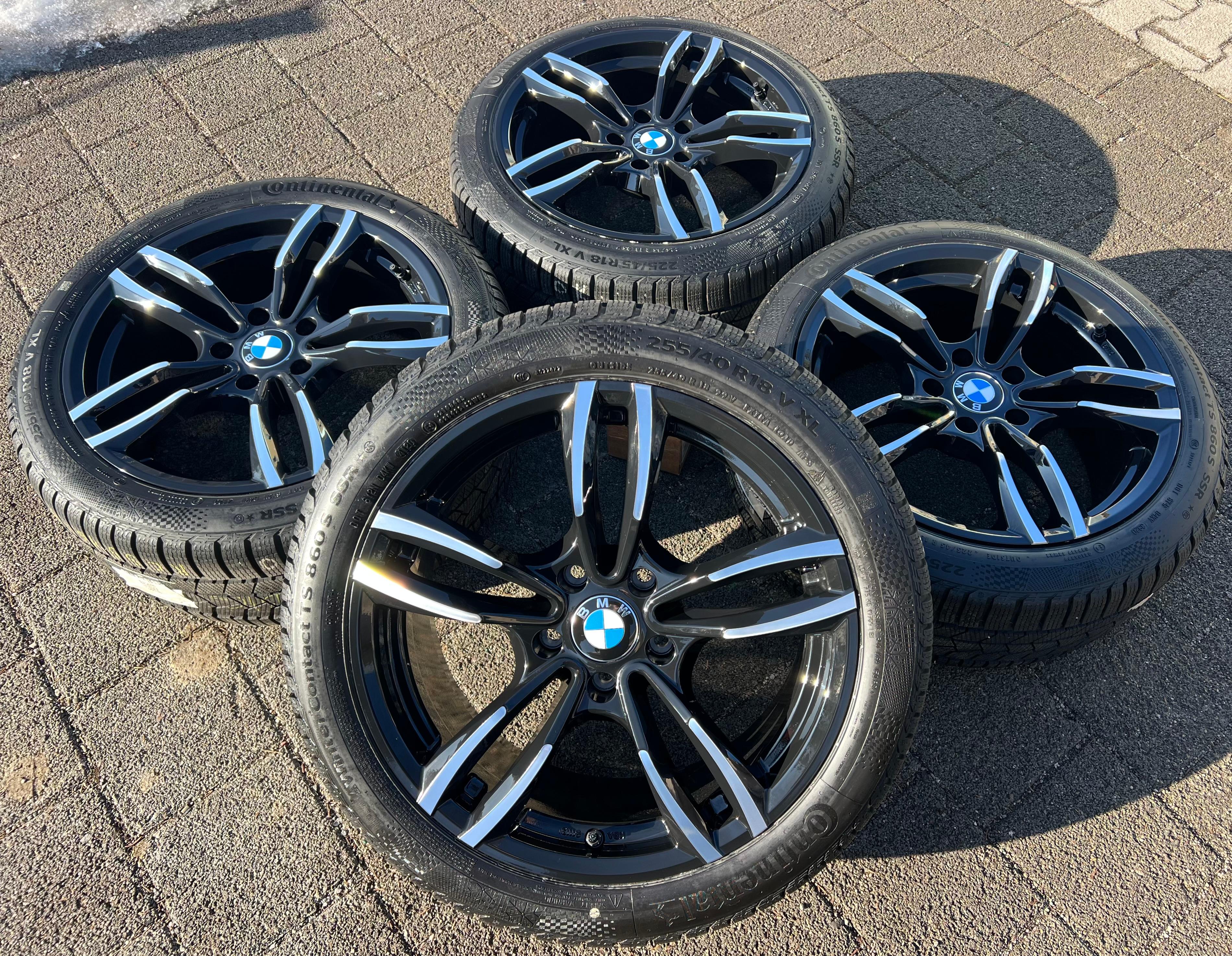 4 ALU 18" WINTERRÄDER BMW 3ER REIHE F30 F31 4ER F32 F33 225/45R18 255/40R18 RDKS