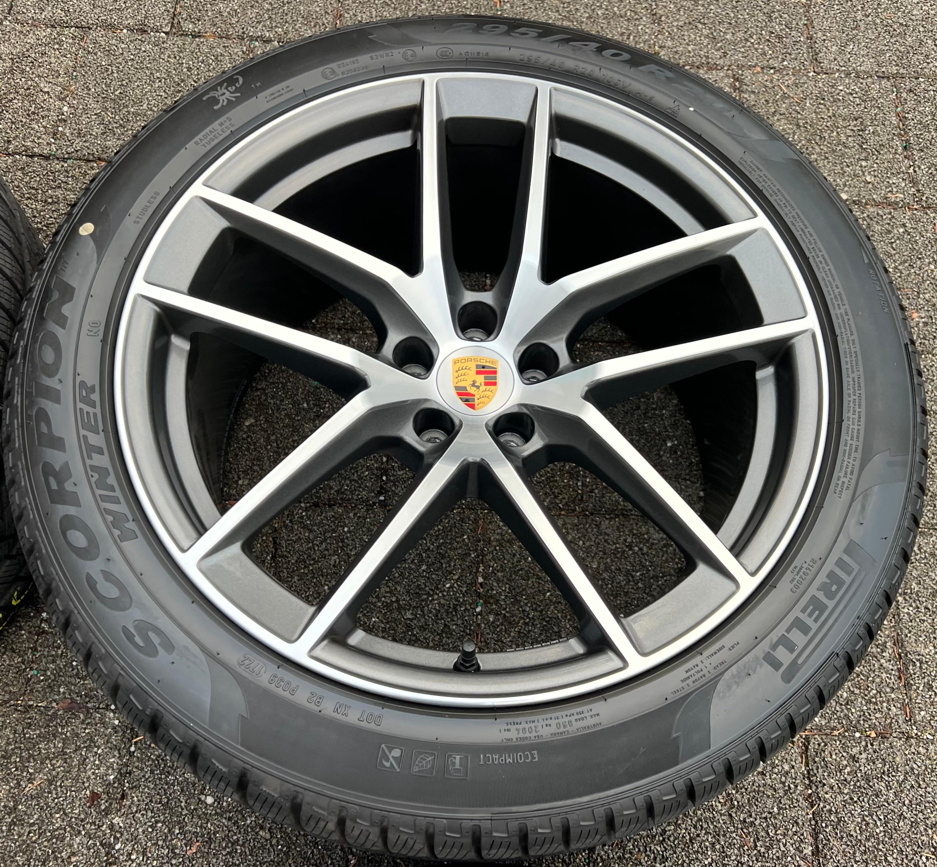 4 RUEDAS DE ALEACIÓN DE INVIERNO ORIGINALES DE 20" PARA PORSCHE MACAN 265/45R20 104V 295/40R20 106V RDKS