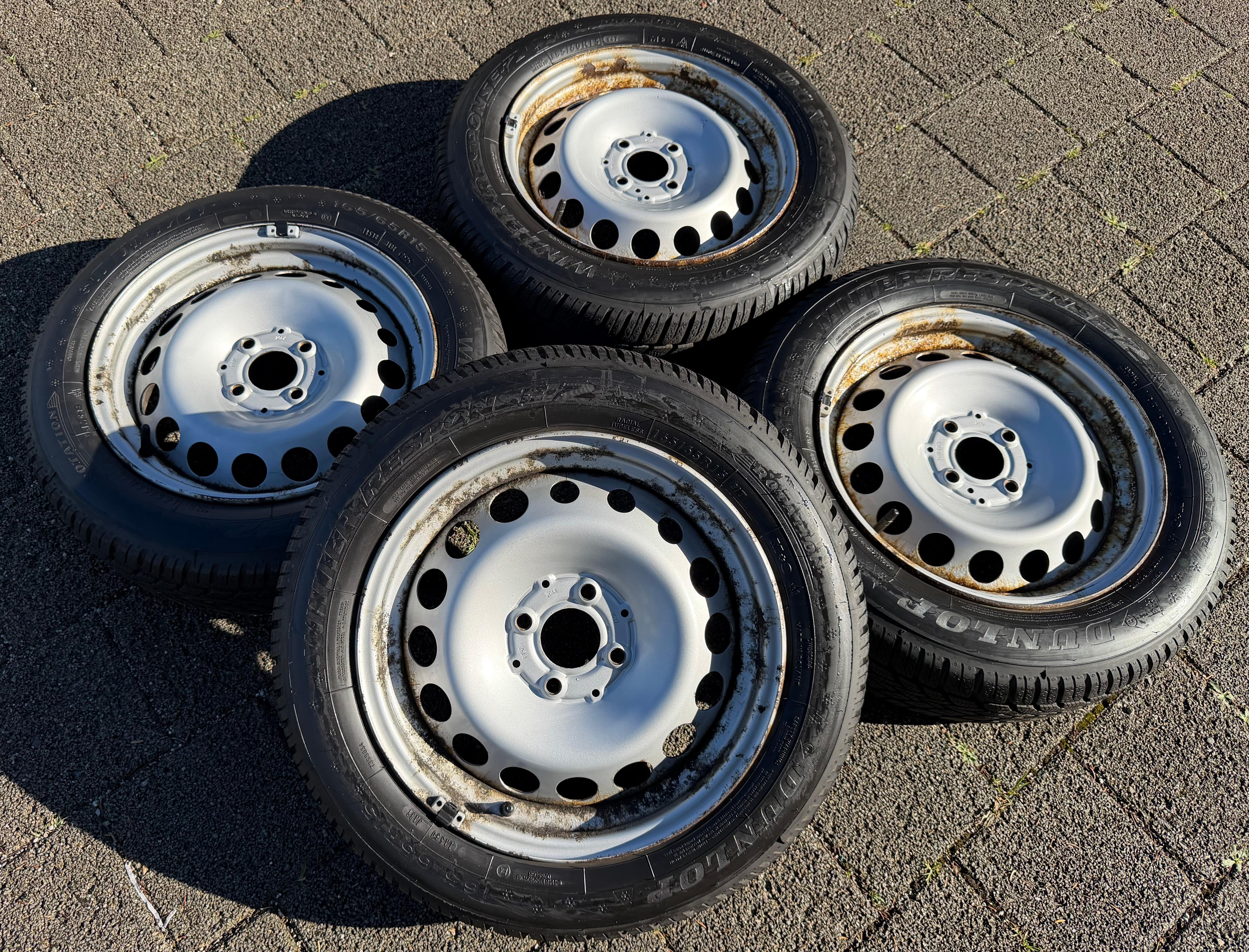 4 Original Winterräder Smart 453 165/65R15 81T 185/60R15 84T Dunlop RDKS 2025