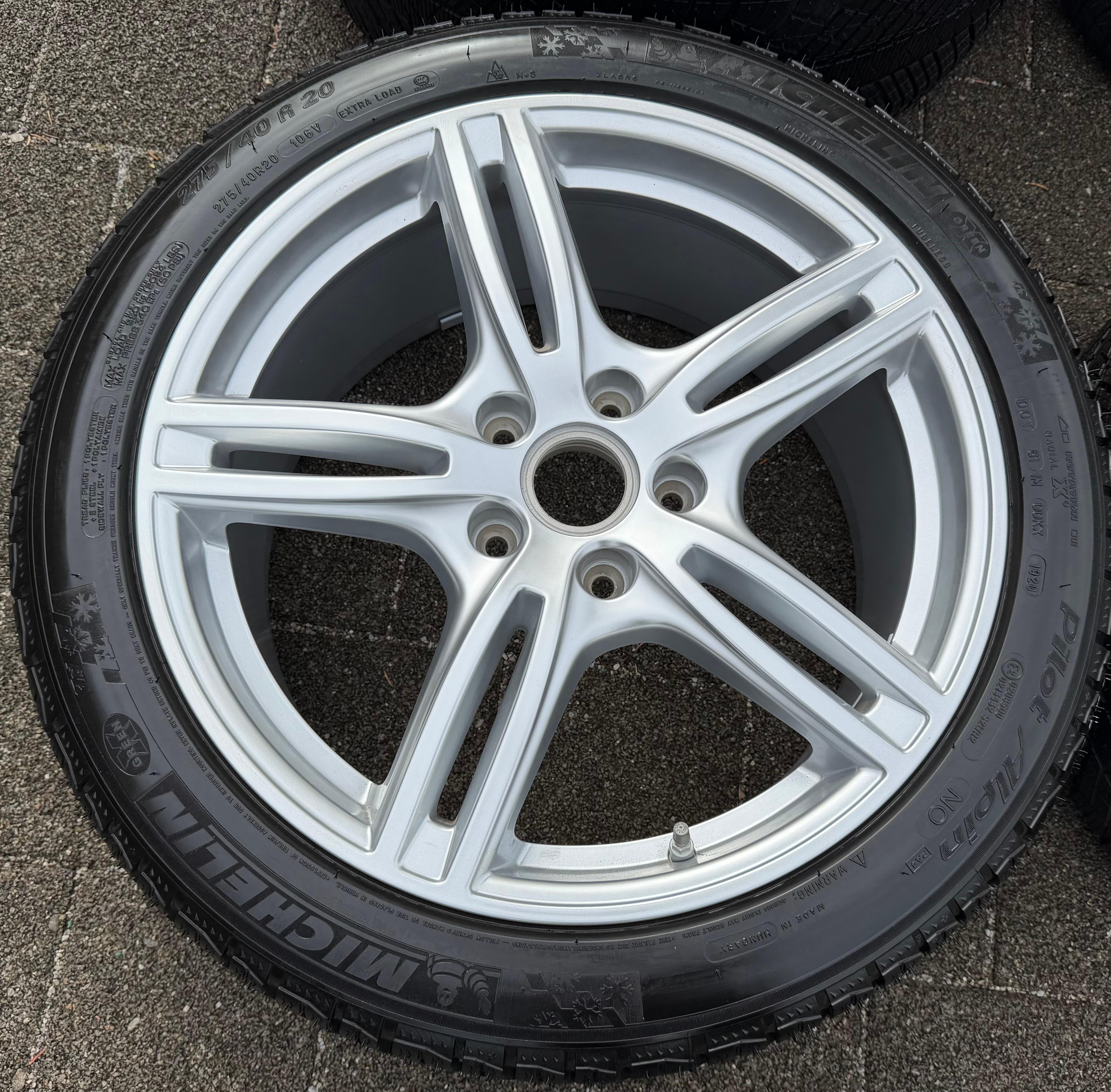 4 ruedas de invierno de aluminio originales de 20" para Porsche Panamera 971 971698025B 971698025C Michelin RDKS