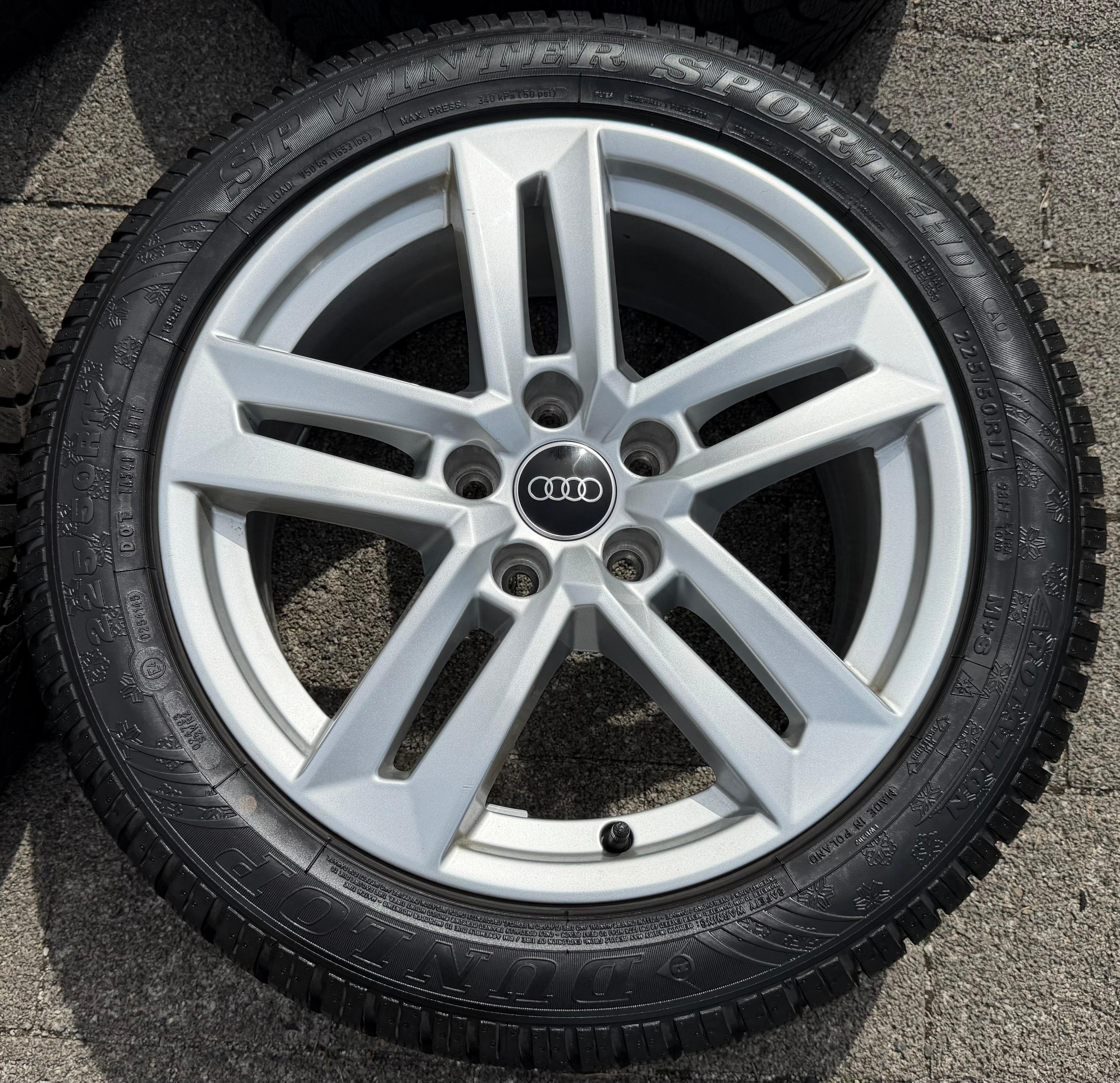4 Original 17" Alu Winterräder Audi A4 B9 8W 8W0601025P 225/50R17 98H Dunlop 2024
