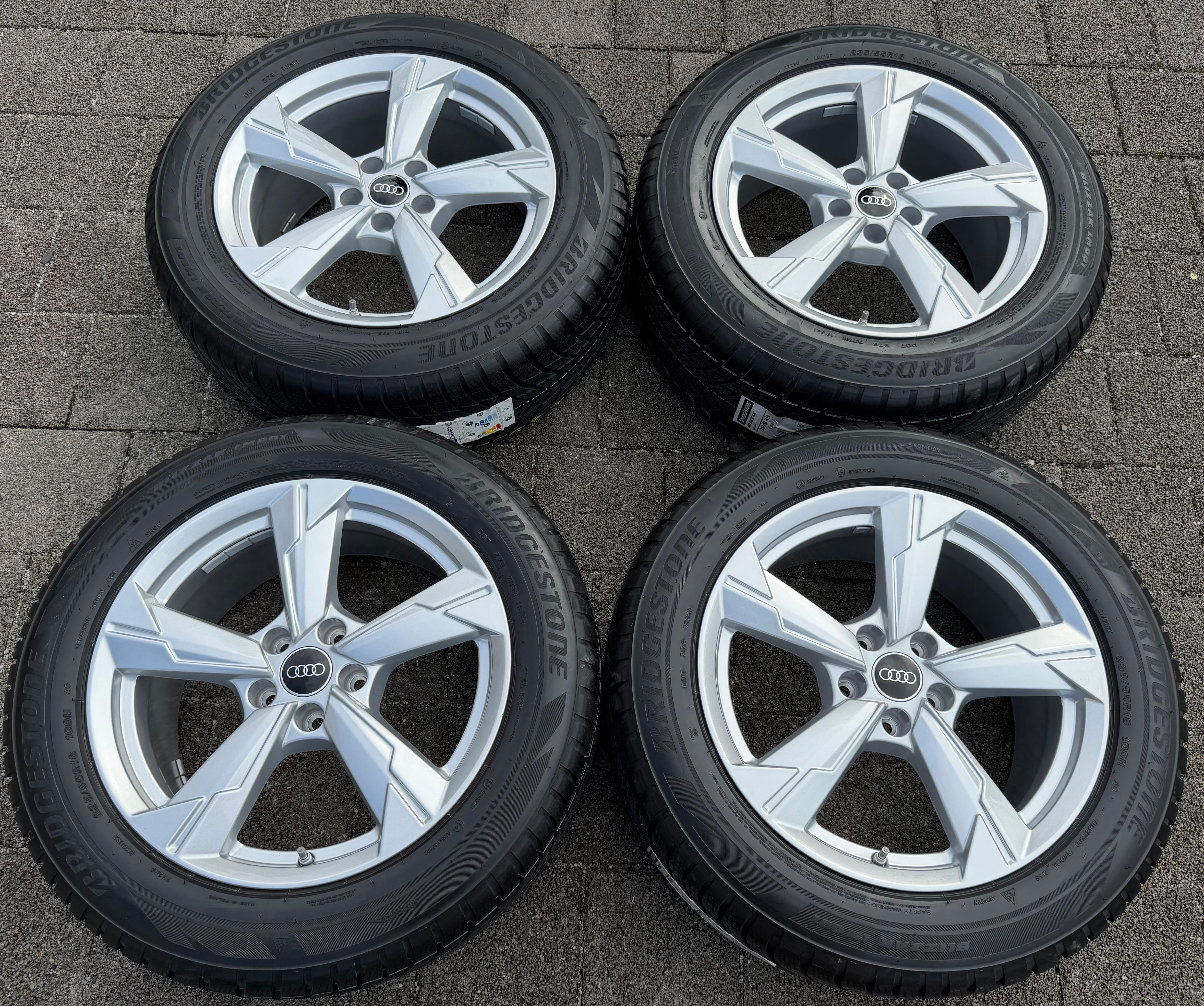 4 Original 18" Alu Winterräder Audi A6 Allroad 4K C8 4K0601025D 235/55R18 100H Bridgestone NEU