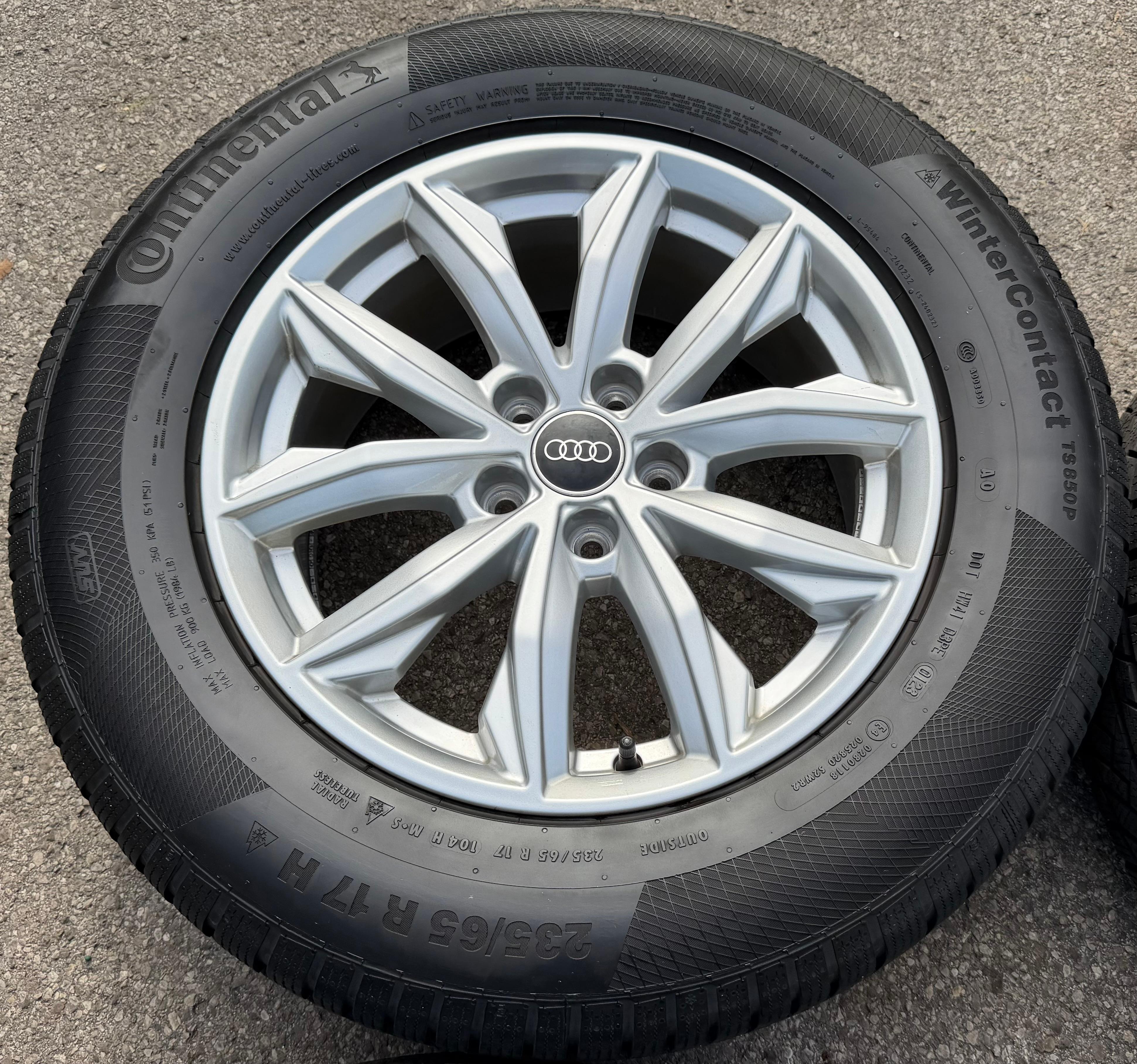 4 ruedas de invierno de aleación originales de 17" para Audi Q5 FY 80A601025J 7x17 ET34 235/65R17 104H 2023