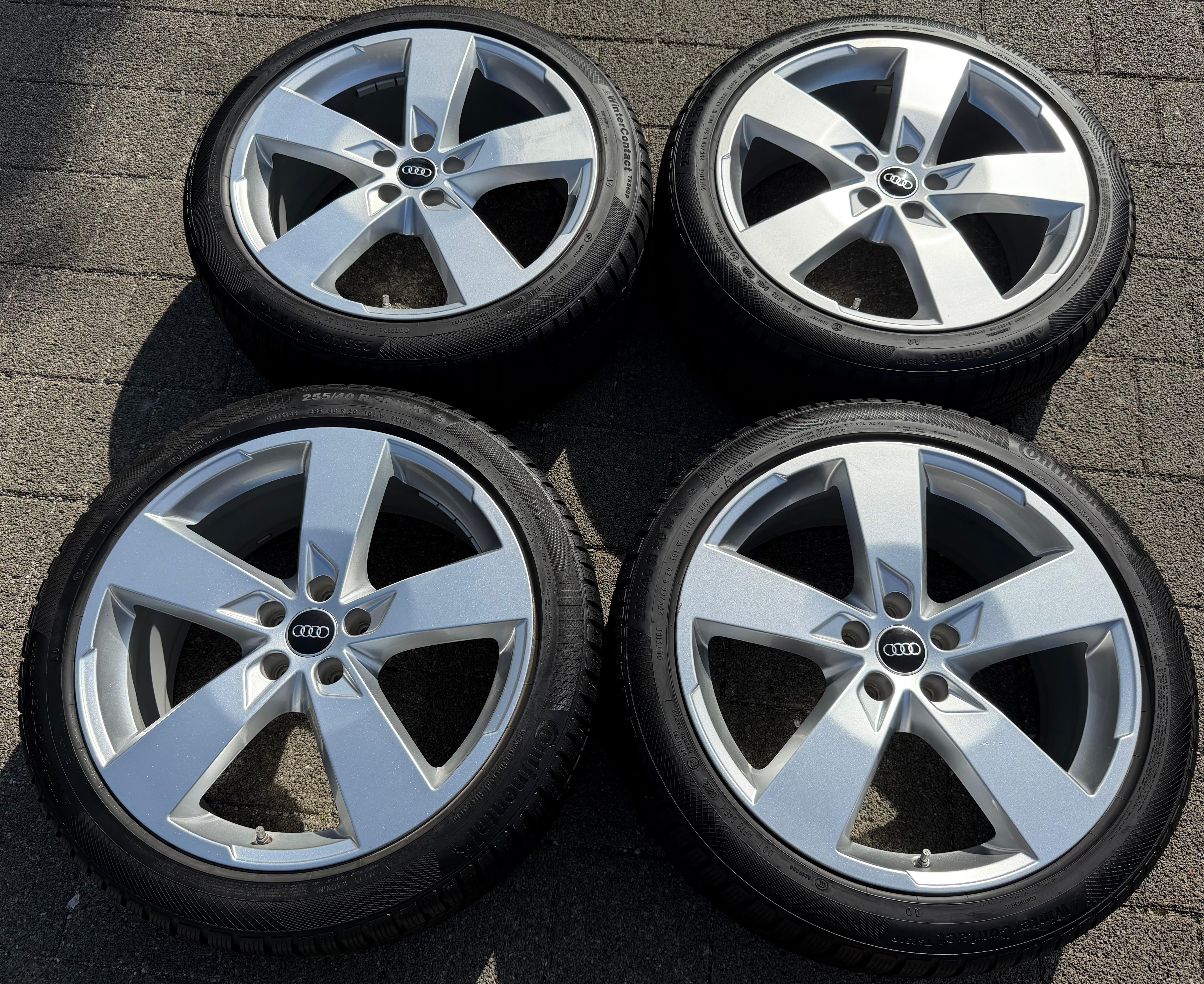 4 Original 20" Alu Winterräder Audi A6 S6 C8 F2 4K0601025K 2022 255/40R20 101W Continental