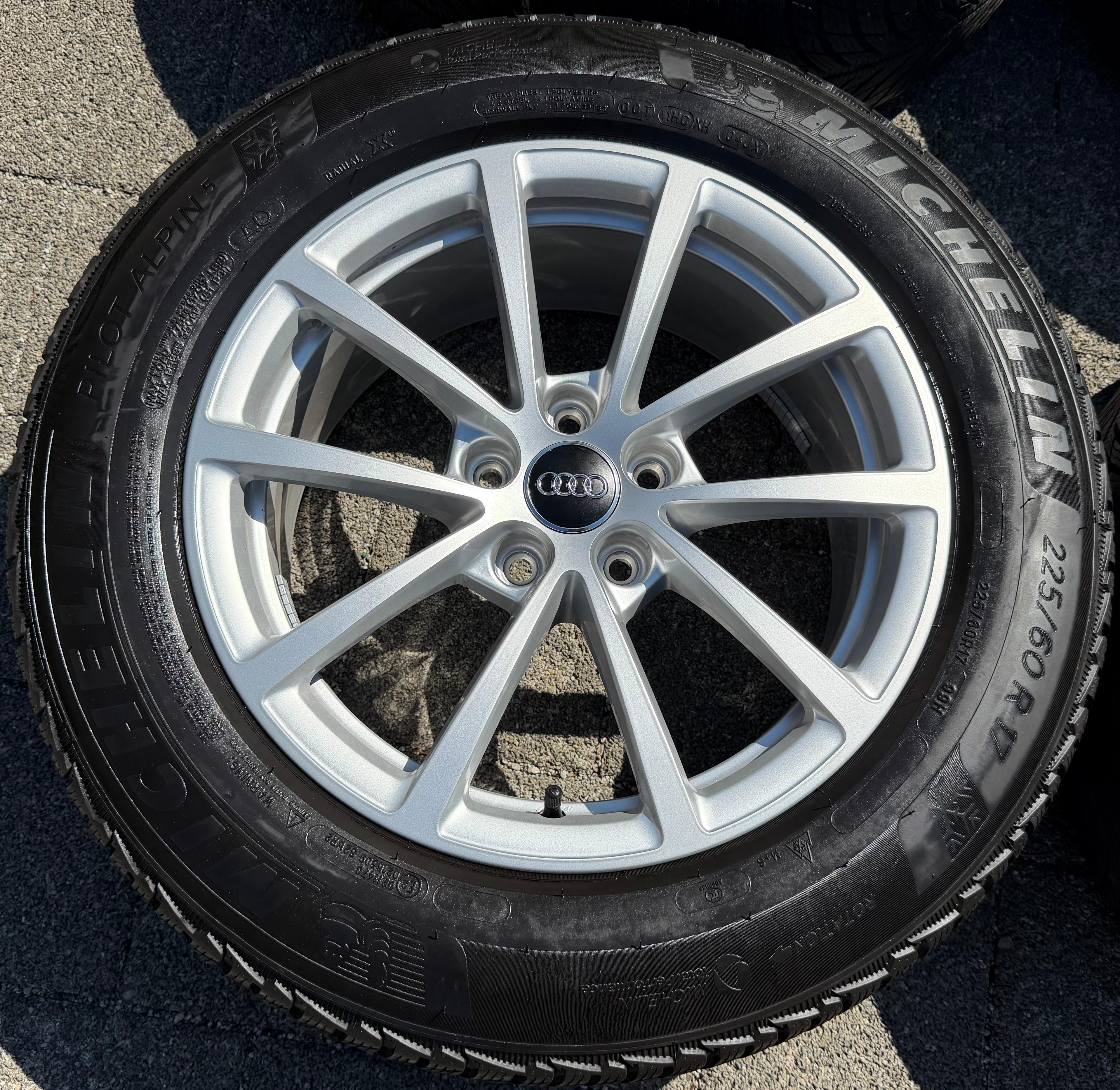 4 roues hiver complètes en aluminium d’origine 17" Audi A6 4K C8 F2 225/60R17 99H 4K0601025 Michelin