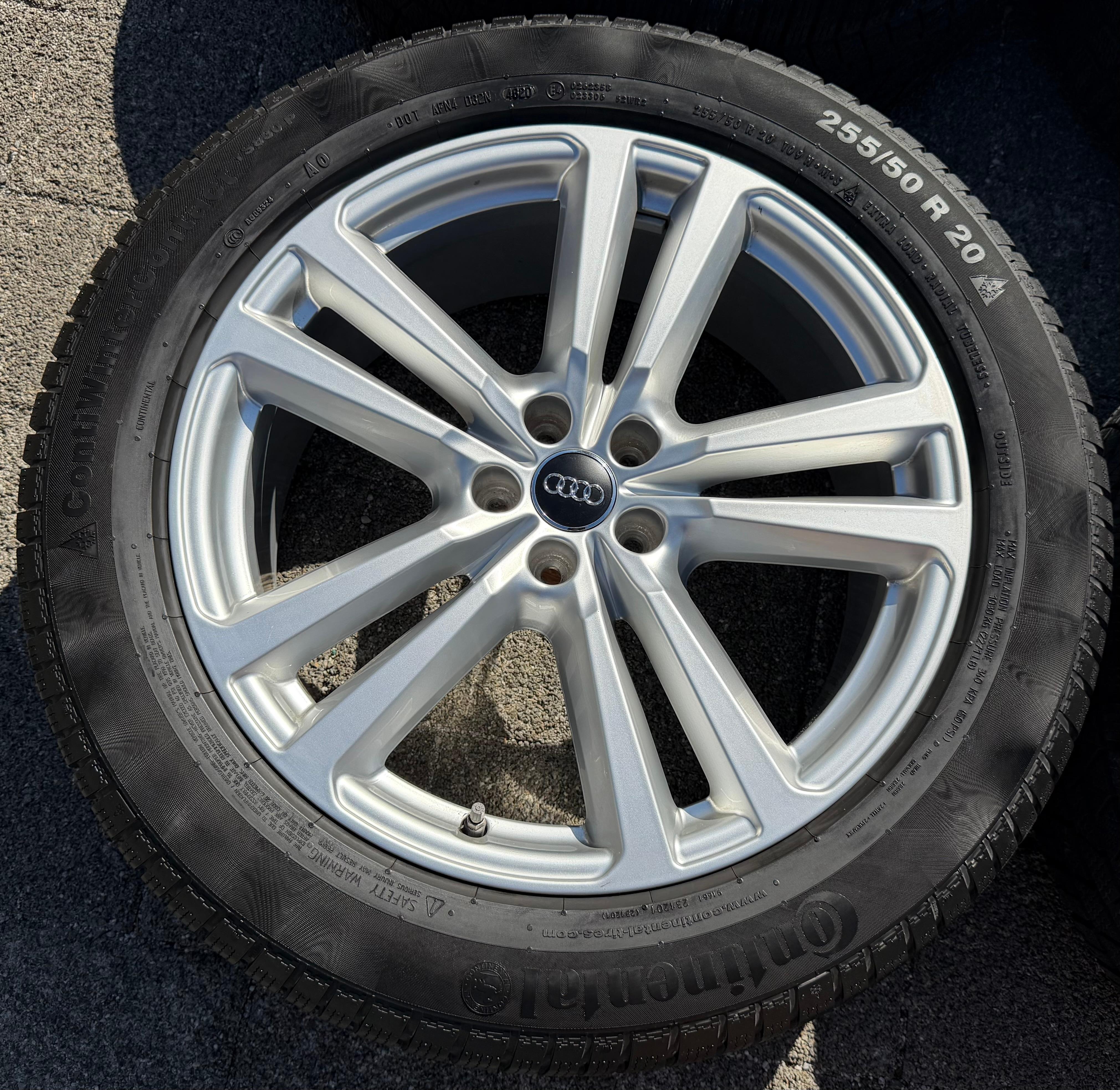 4 Original 20" Alu Winterräder Audi Q7 4M 255/50R20 109H 4M0601025G Winterreifen