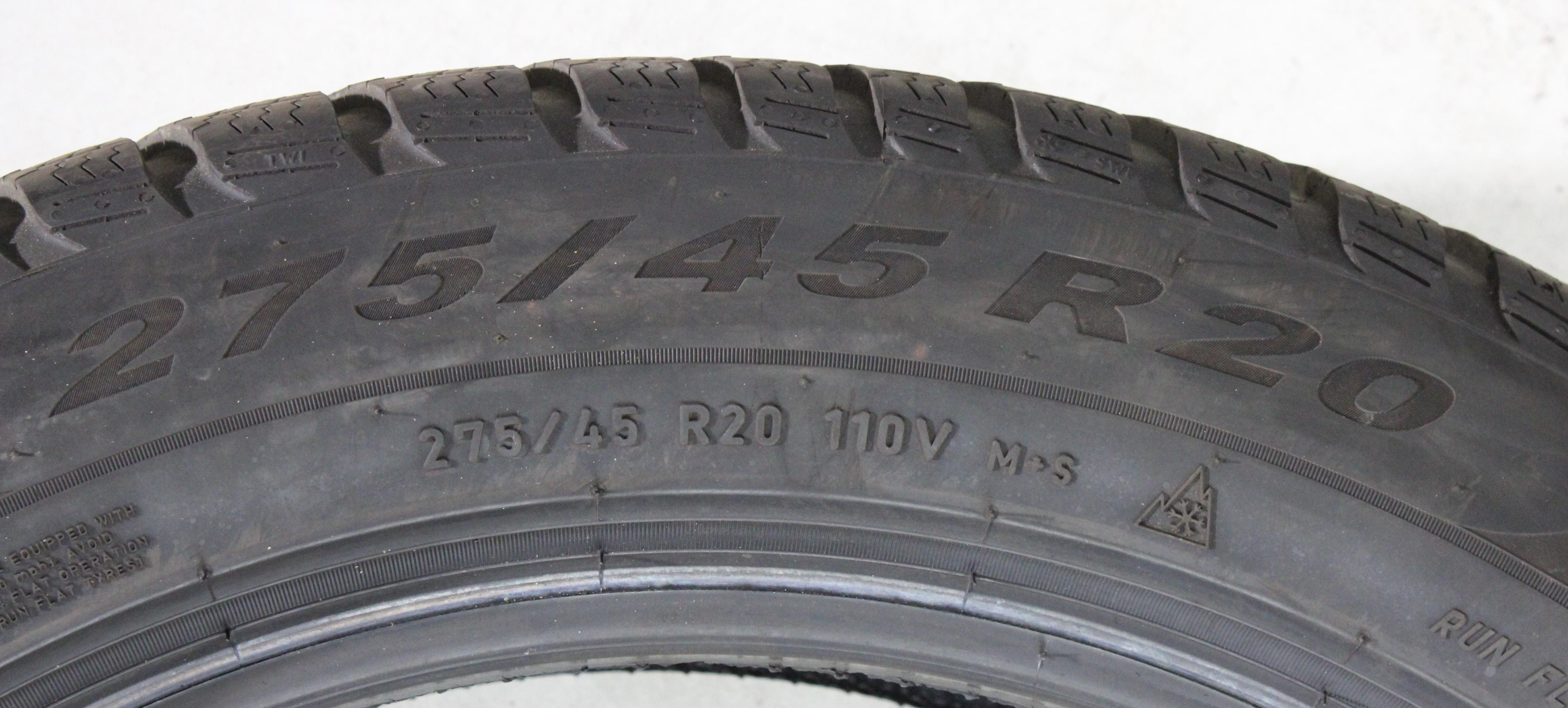 1 pneumatico invernale Pirelli Scorpion Winter* Runflat 275/45R20 110V, 6,5-7 mm, 2024