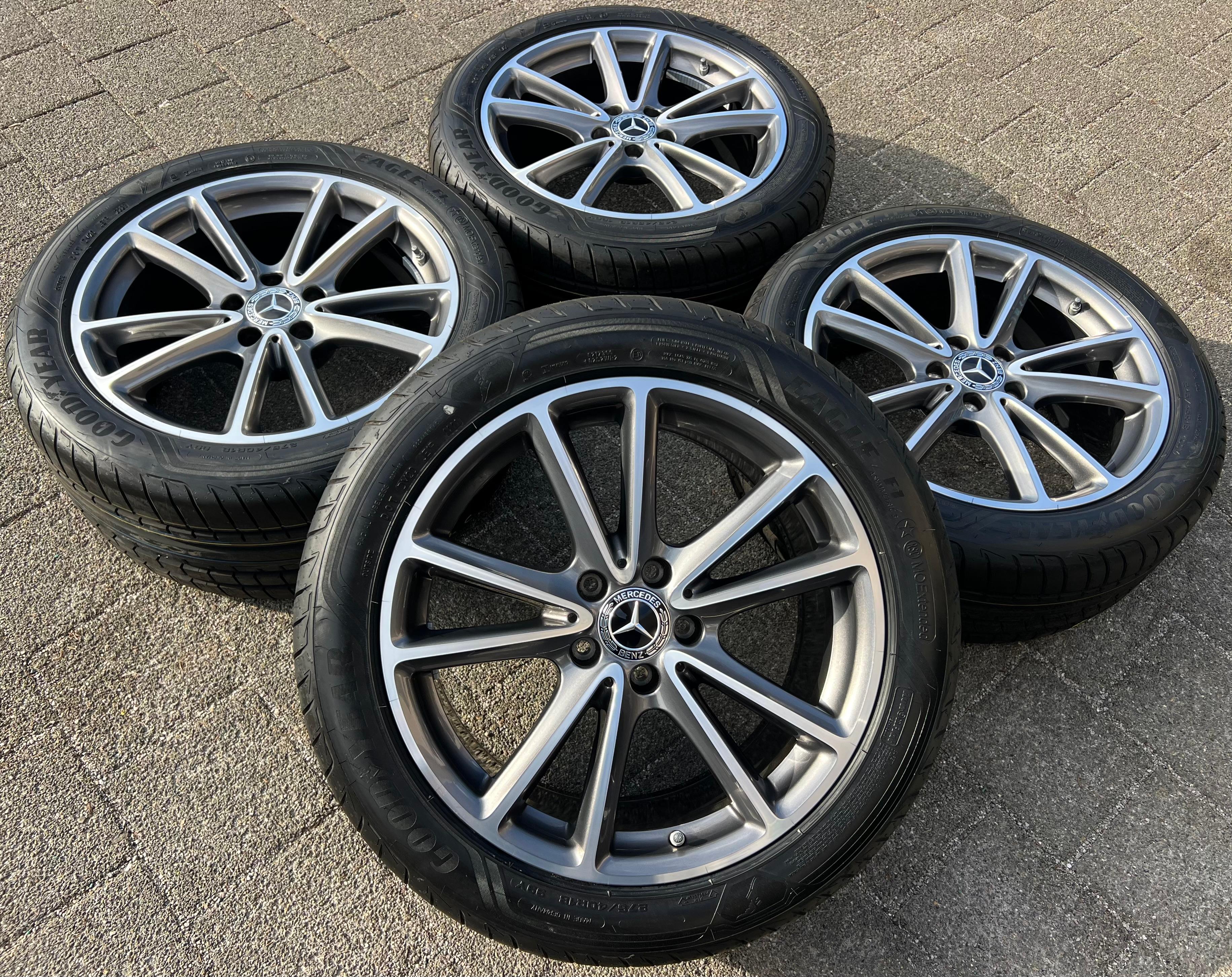 4 ORIGINELE 18" ALU-ZOMERWIELEN MERCEDES CLS W257 C257 245/45R18 100V 275/40R18 99Y