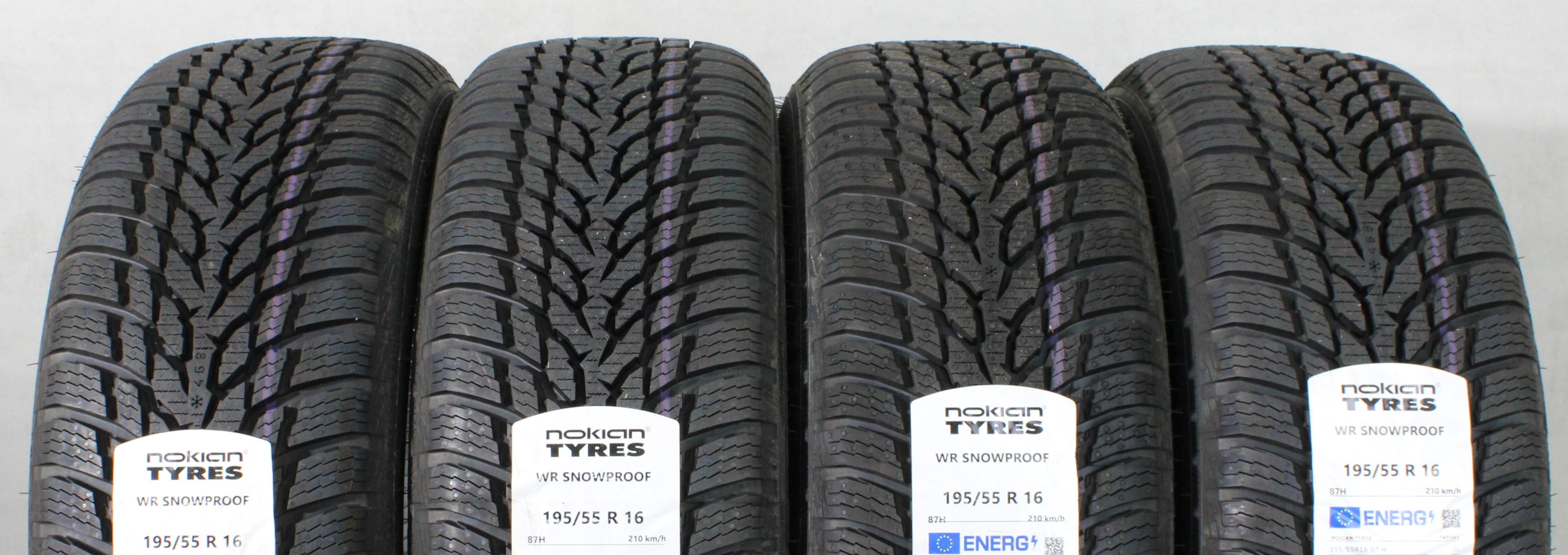 4 x 195/55R16 87H Winterreifen Nokian WR Snowproof 2022 NEU