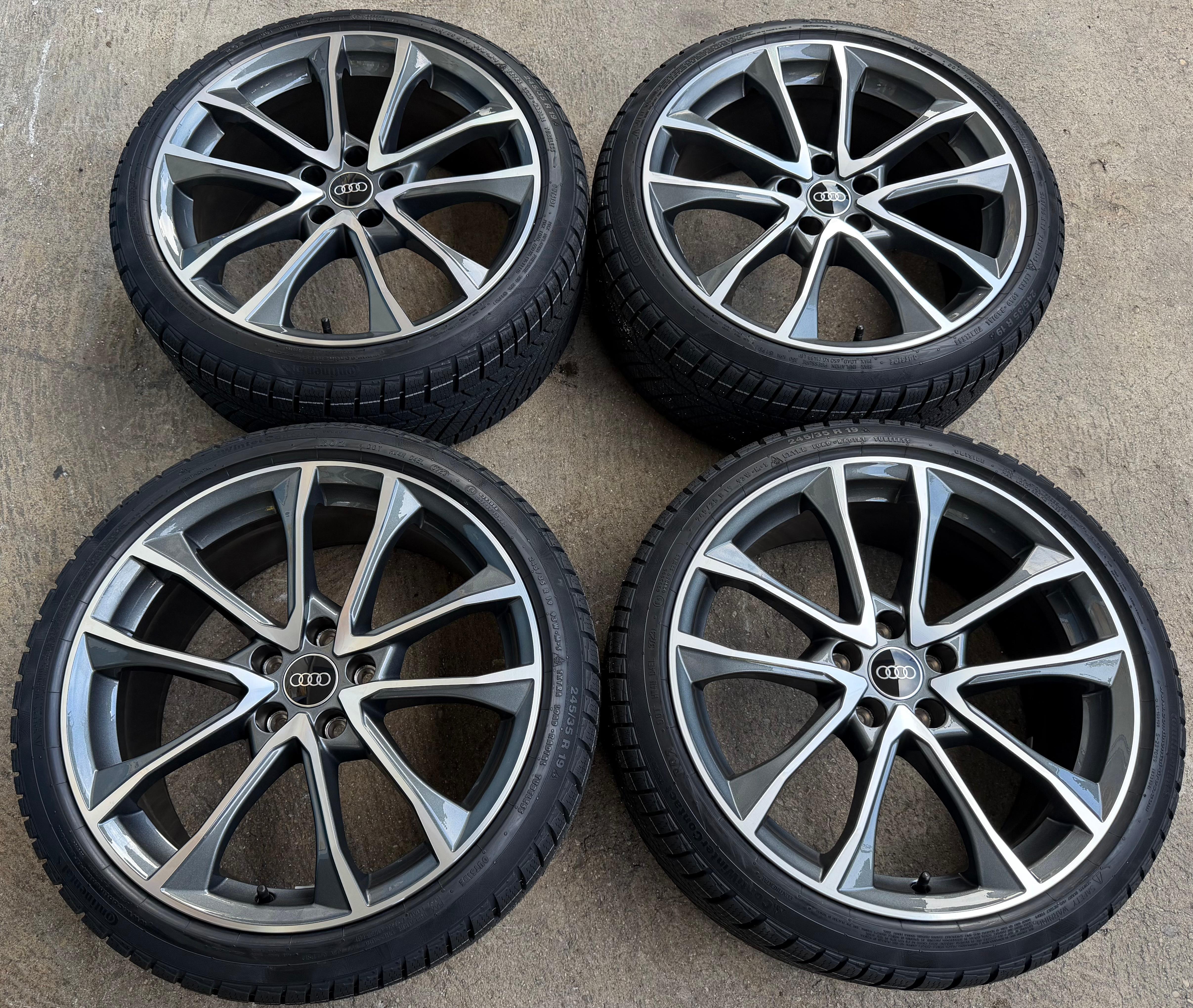 4 Original 19" Alu Winterräder Audi A4 S4 8W B9 8W0601025BF 245/35R19 93W NEU