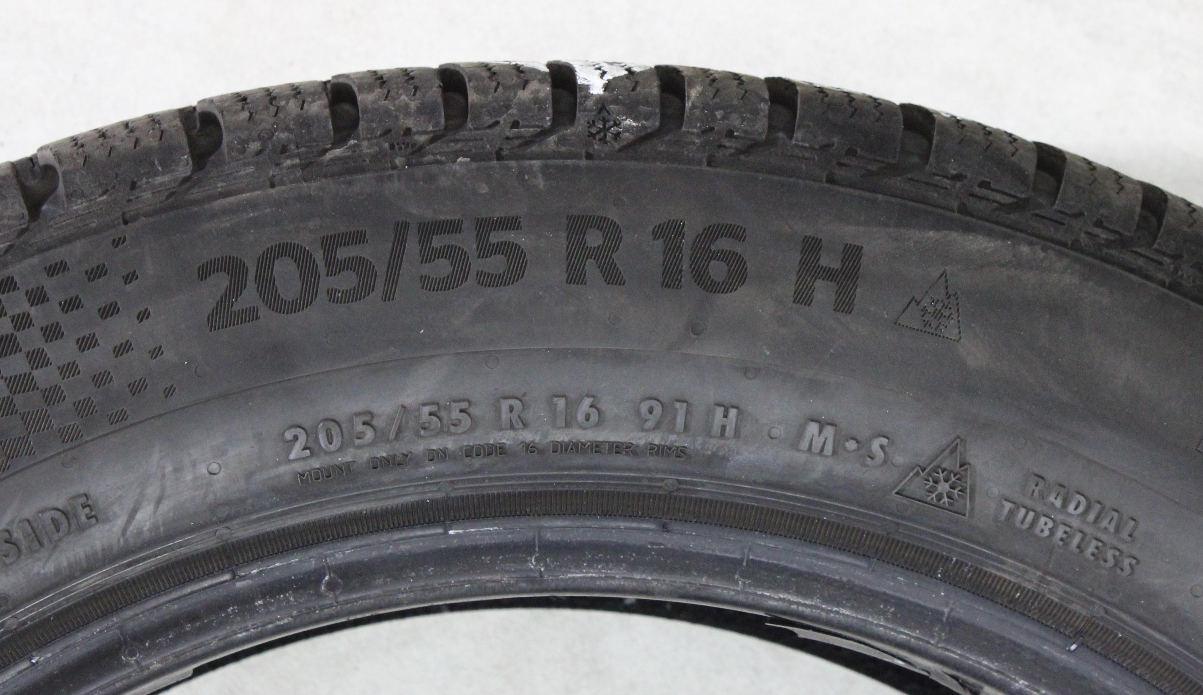 2 x 205/55R16 91H Winterreifen Continental Winter Contact TS860S SSR * Runflat 6,5-7mm 2019