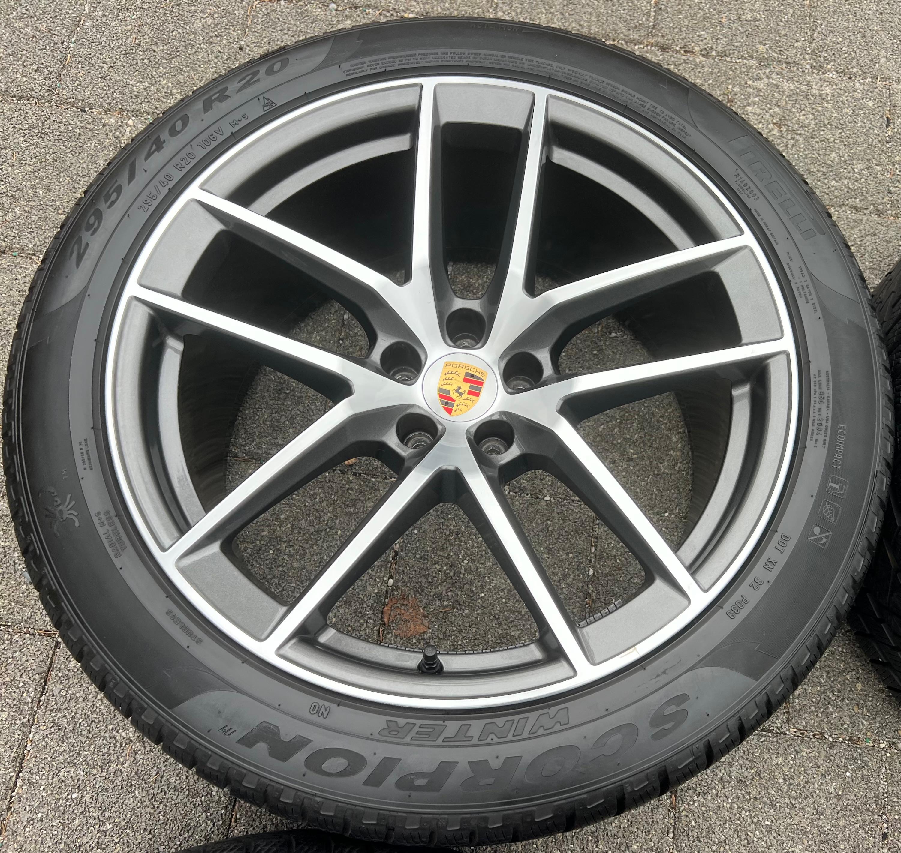 4 ORIGINAL 20" ALU WINTERRÄDER PORSCHE MACAN 265/45R20 104V 295/40R20 106V RDKS