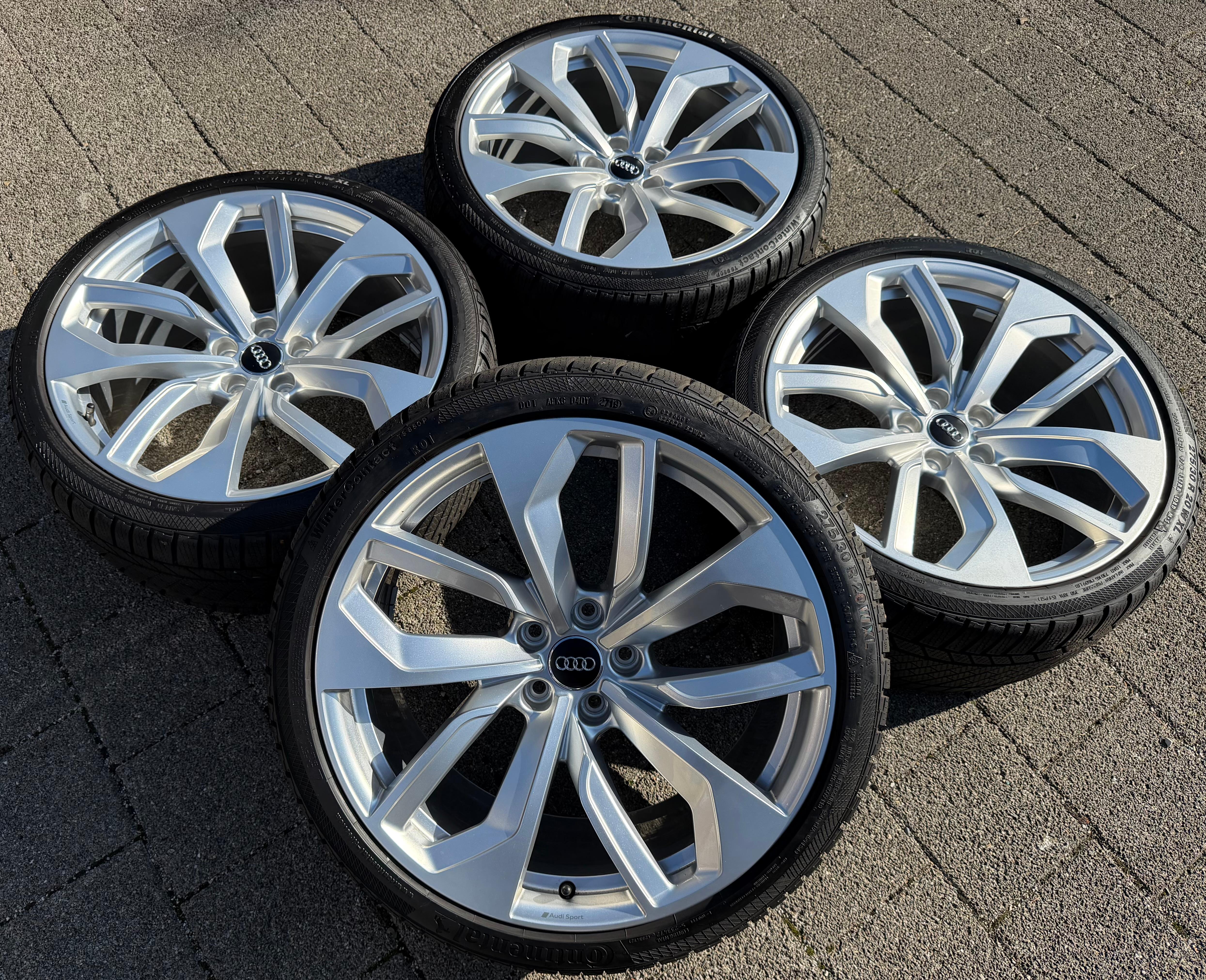 4 ruedas de invierno de aleación originales de 20" AUDI RS4 RS5 8W 275/30R20 97W 8W0601025DB Continental