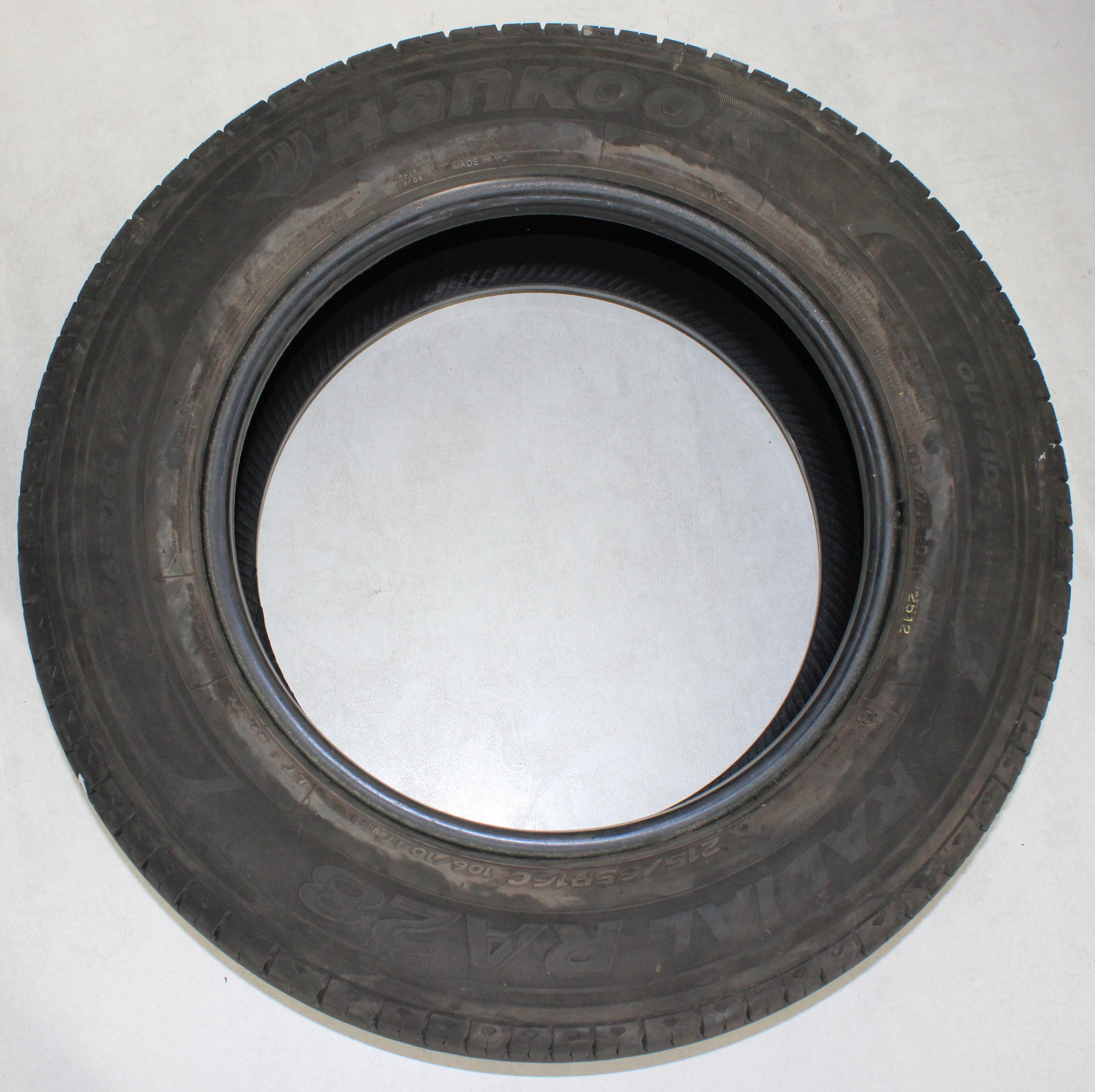 1 x 215/65R16C 106/104T Sommerreifen Hankook Radial RA28 LT 7-7,5mm 2012