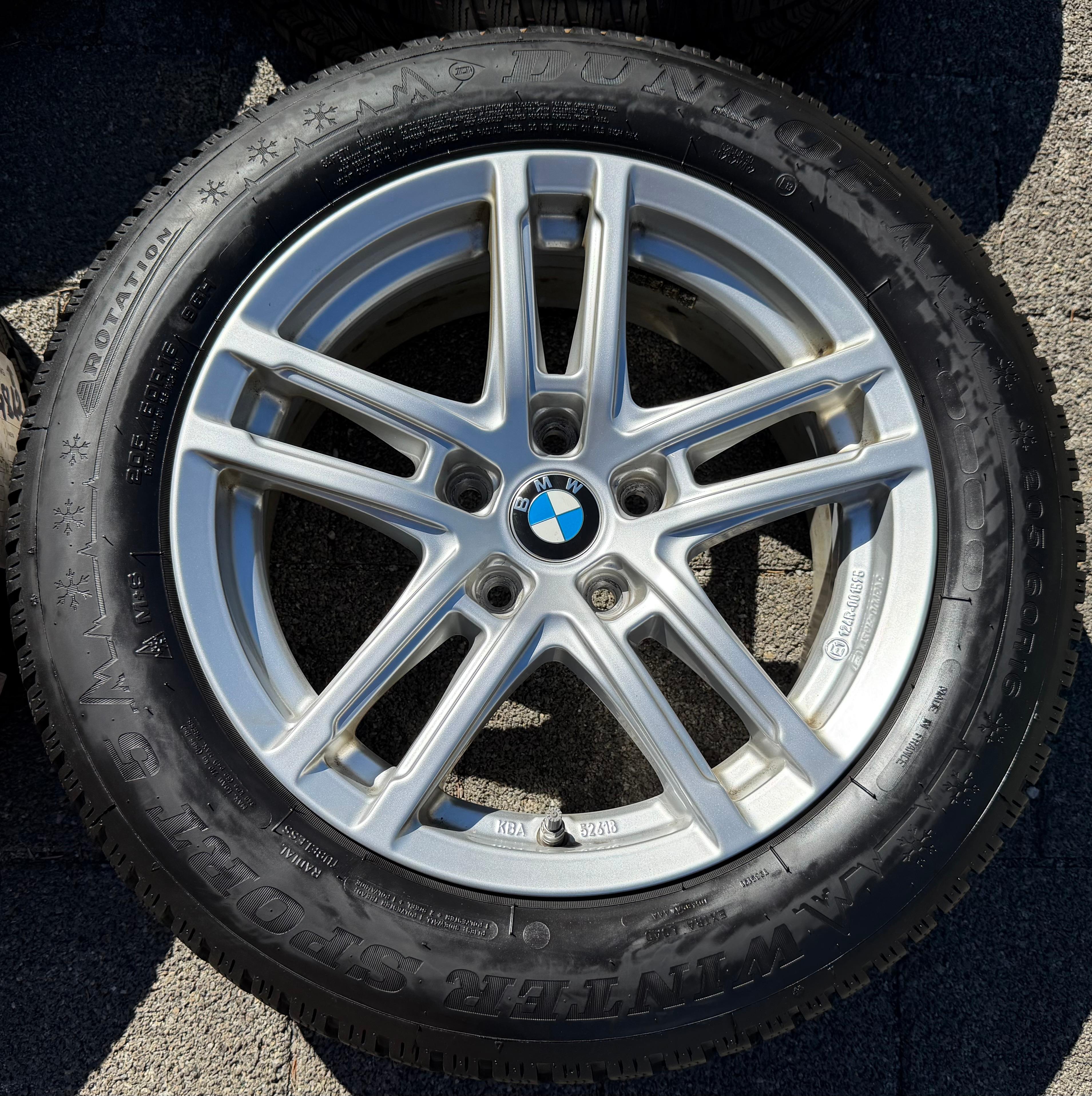 4 ruedas de invierno de aluminio para BMW Serie 3 G20 G21 G3K G3L 205/60R16 96H Dunlop RDKS 2023
