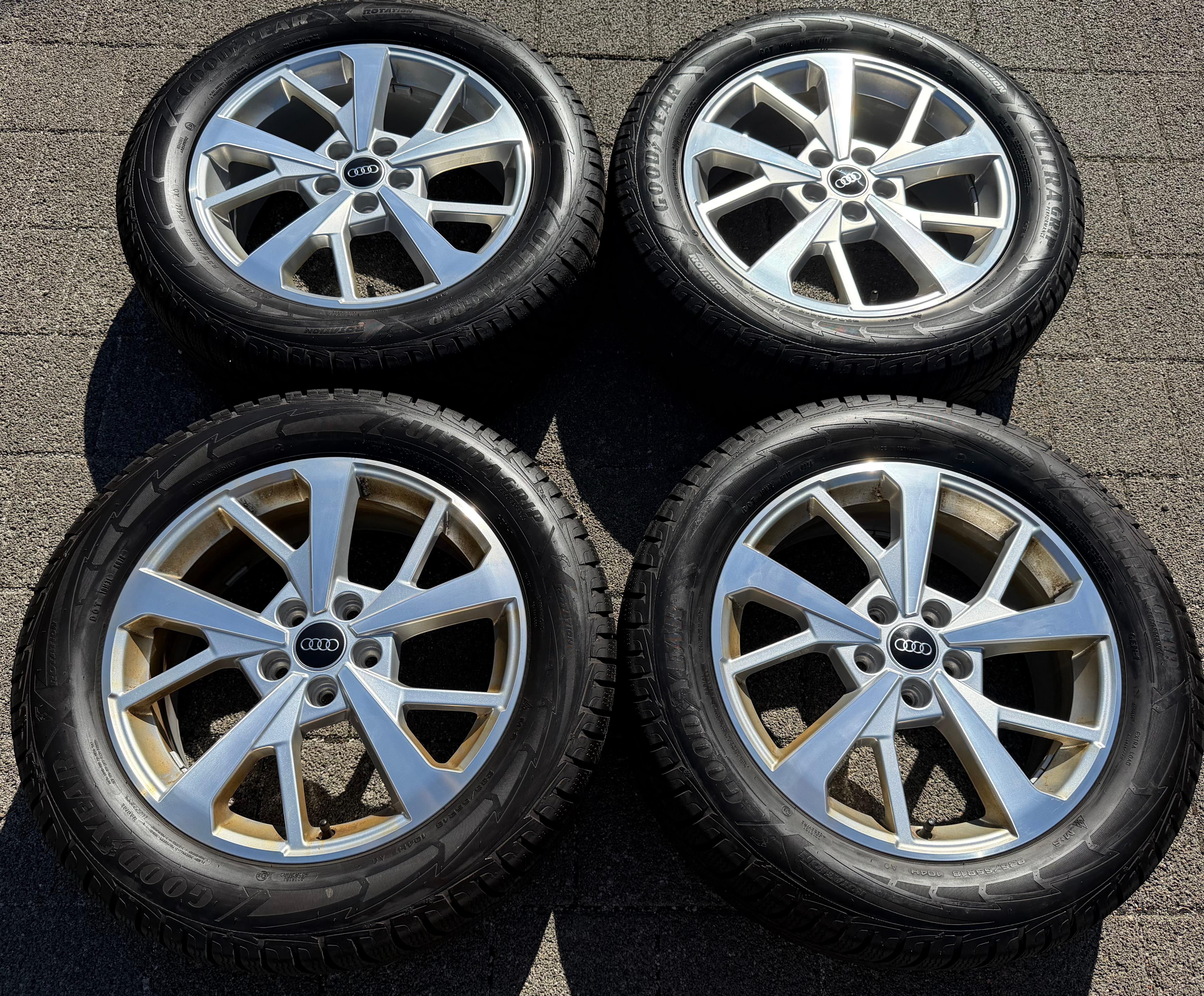 4 Original 18" Alu Winterräder Audi Q3 F3 83A 83A601025J 235/55R18 104H Goodyear