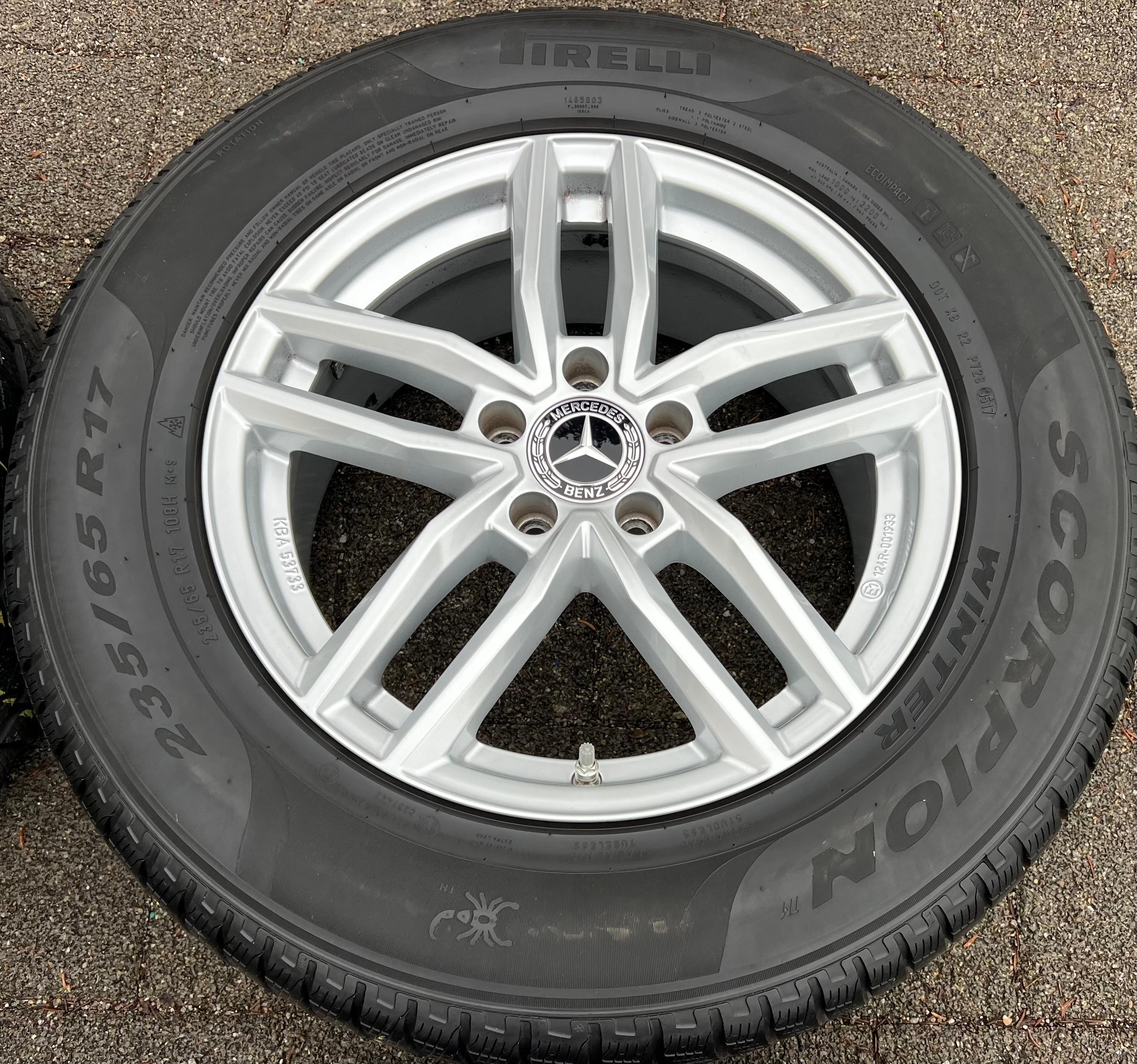 4 ALU 17" WINTERRÄDER MERCEDES GLC X253 W253 RDKS 235/65R17 108H FREIHA