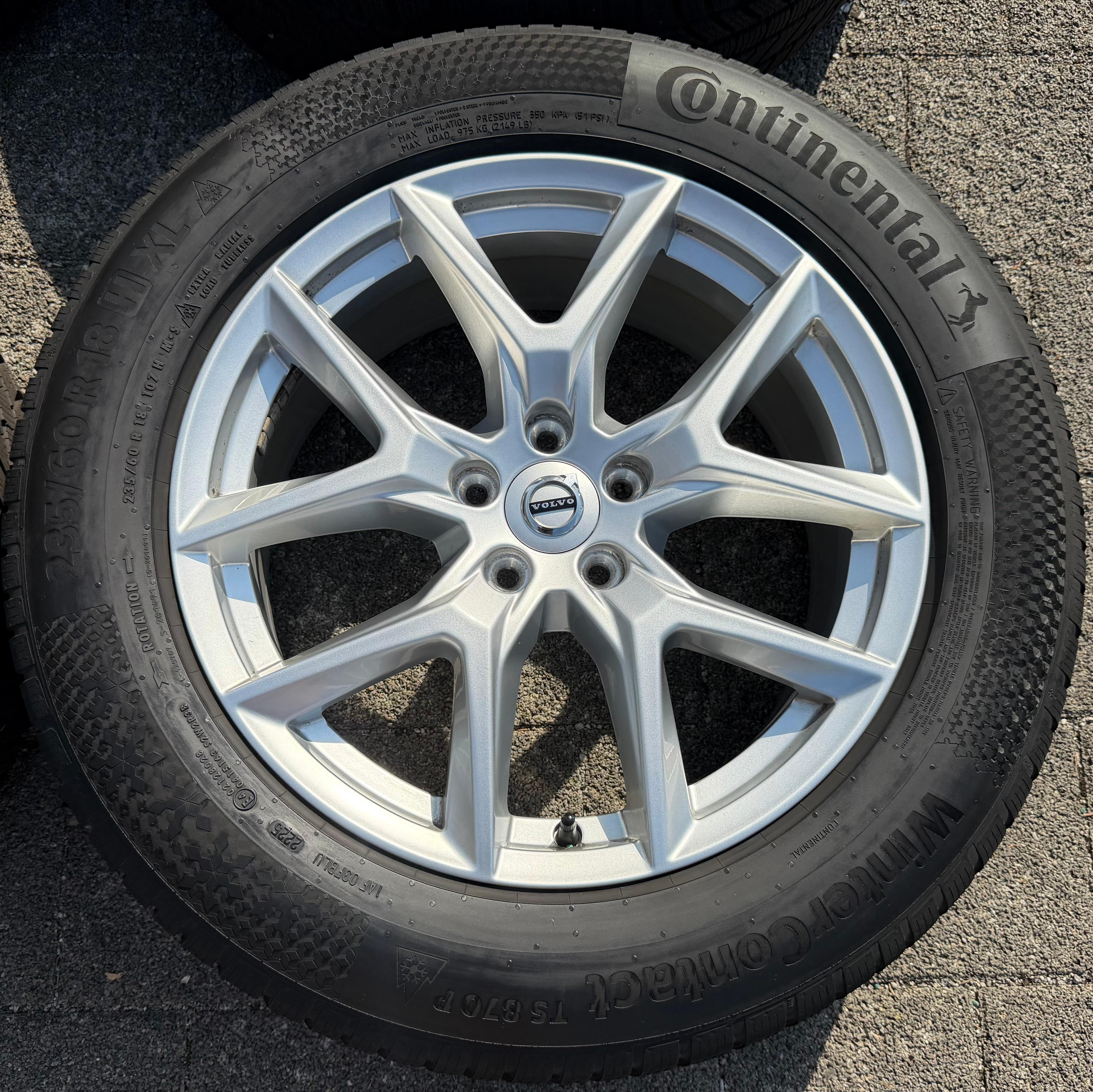 4 Original 18" Alu Winterräder Volvo XC60 II 31423851 235/60R18 107H Continental 2025