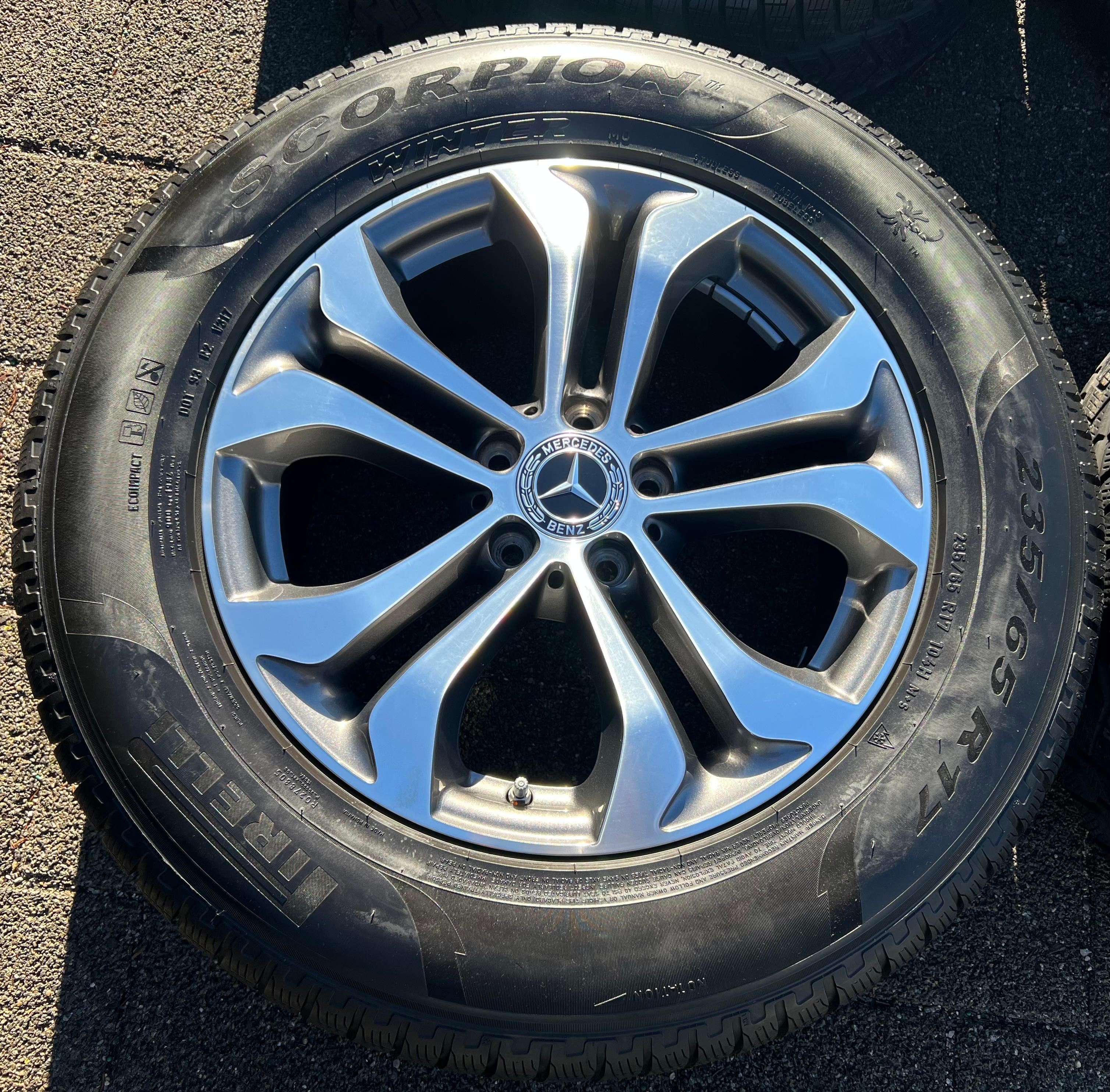 4 ORIGINAL 17" ALU WINTERRÄDER MERCEDES GLC X253 W253 RDKS 235/65R17 104H