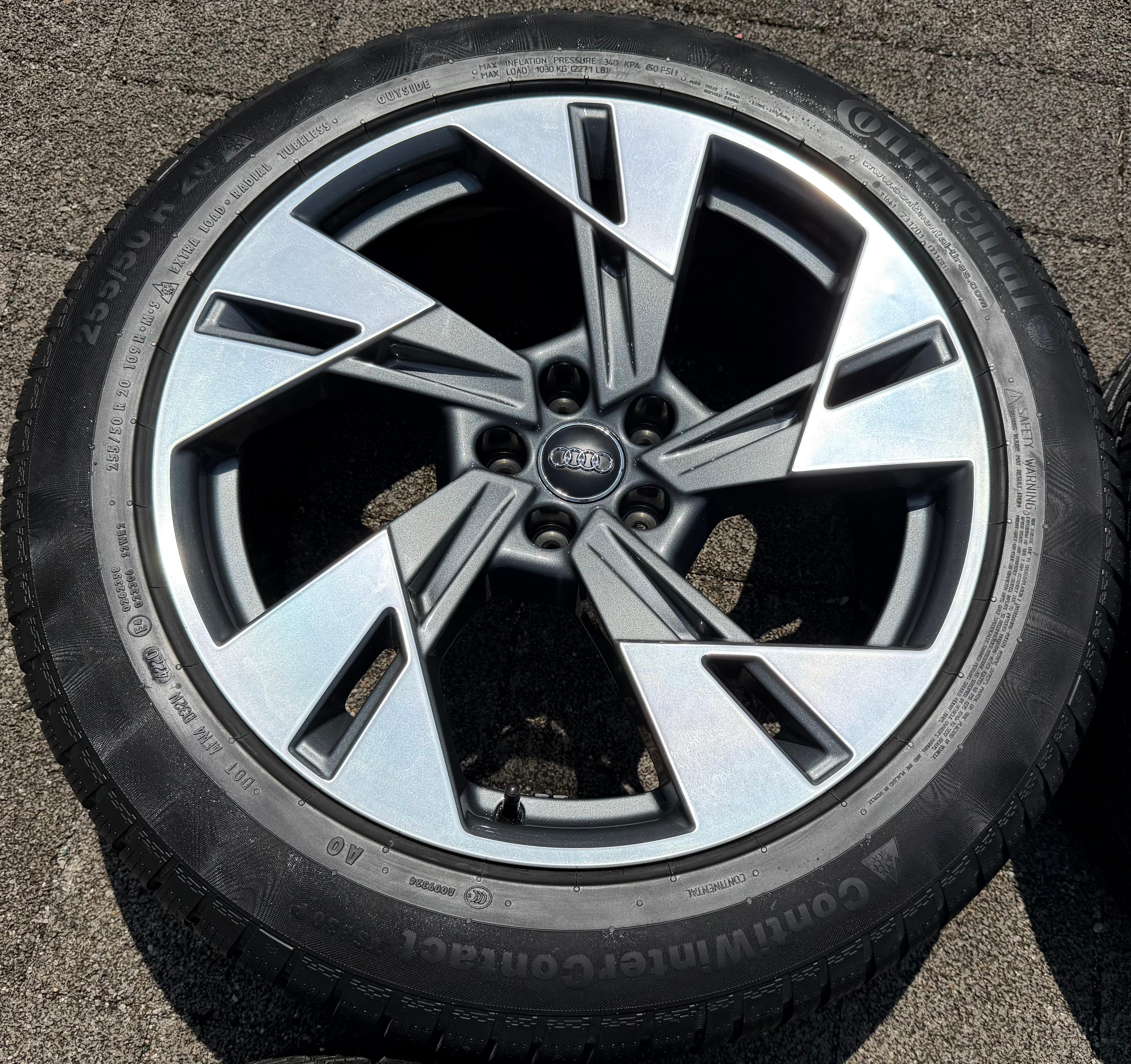 4 Original 20" Alu Winterräder Audi E-Tron Q8 Etron 4KE601025AP 255/50R20 109H