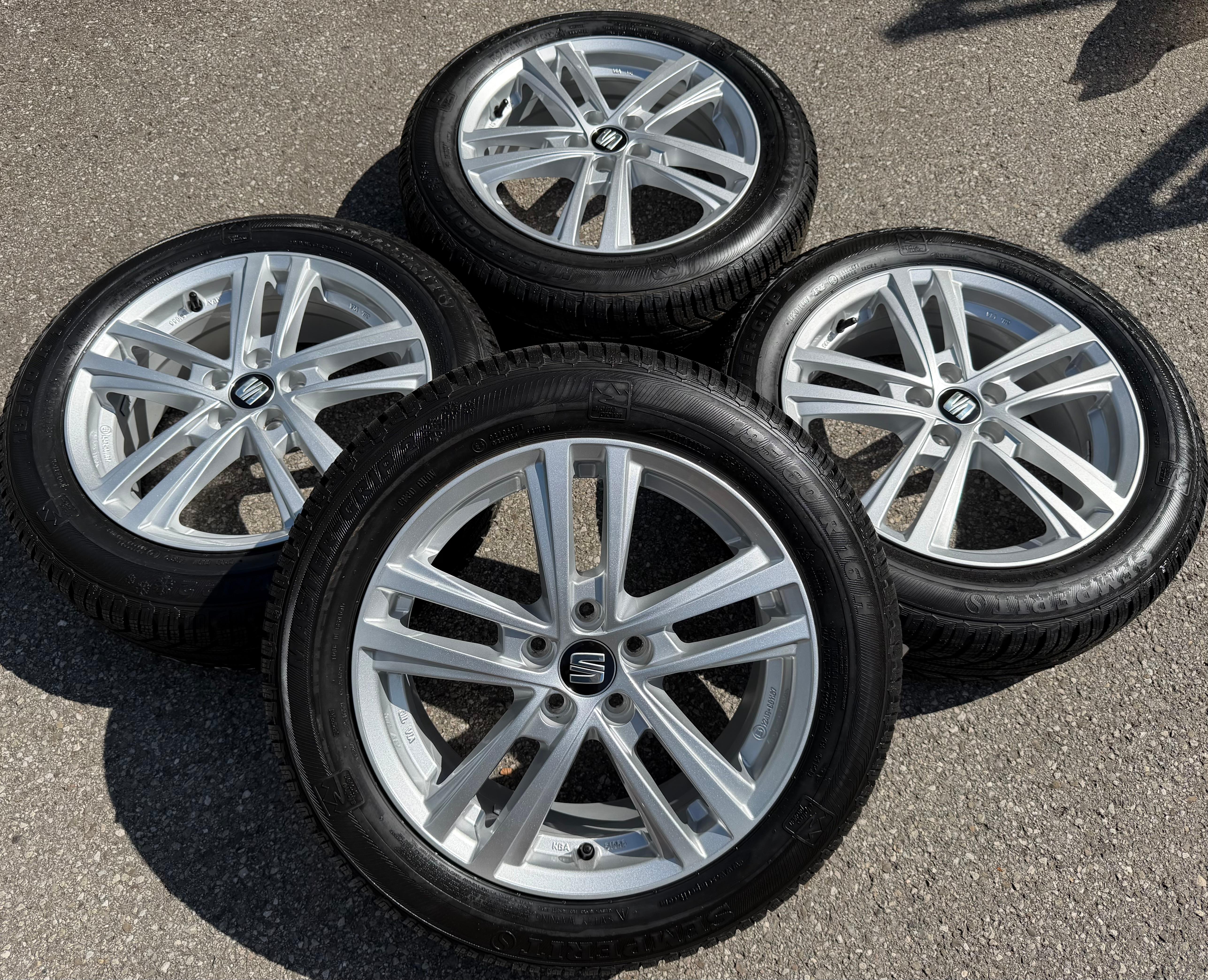 4 ORIGINAL 16" ALU WINTERRÄDER SEAT ARONA KJ IBIZA 185/60R16 86H SEMPERIT NEU