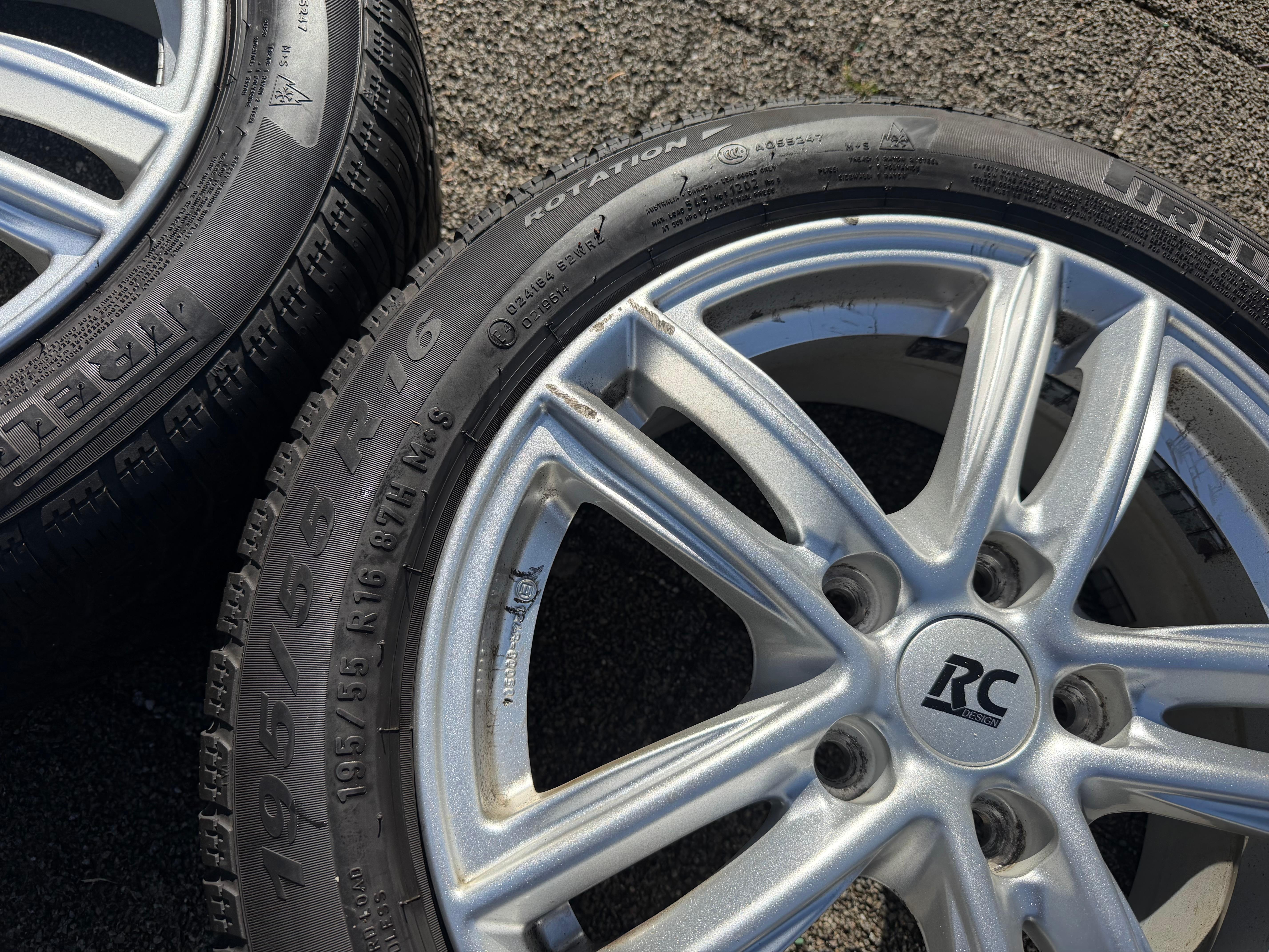4 Alu Winterräder Mini Cooper F55 F56 F57 195/55R16 87H Pirelli Runflat 2022 RDKS