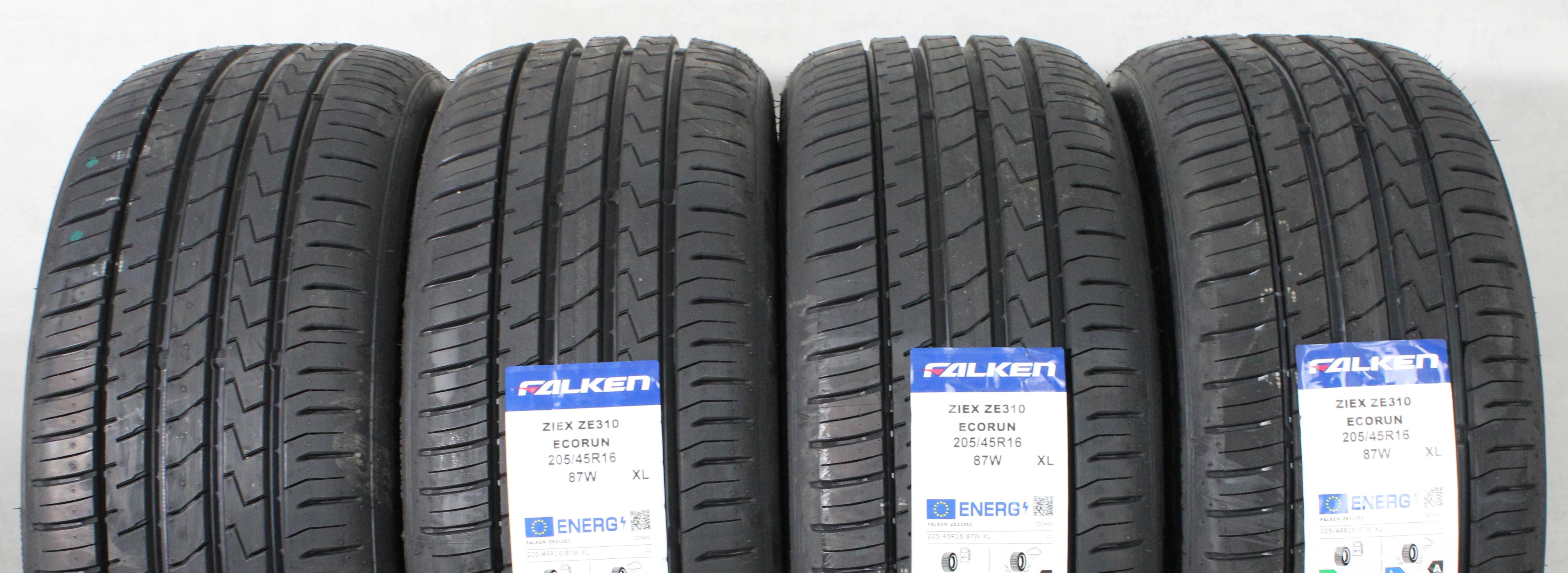4 neumáticos de verano Falken Ziex ZE310 EcoRun 2022, 205/45R16 87W, NUEVOS