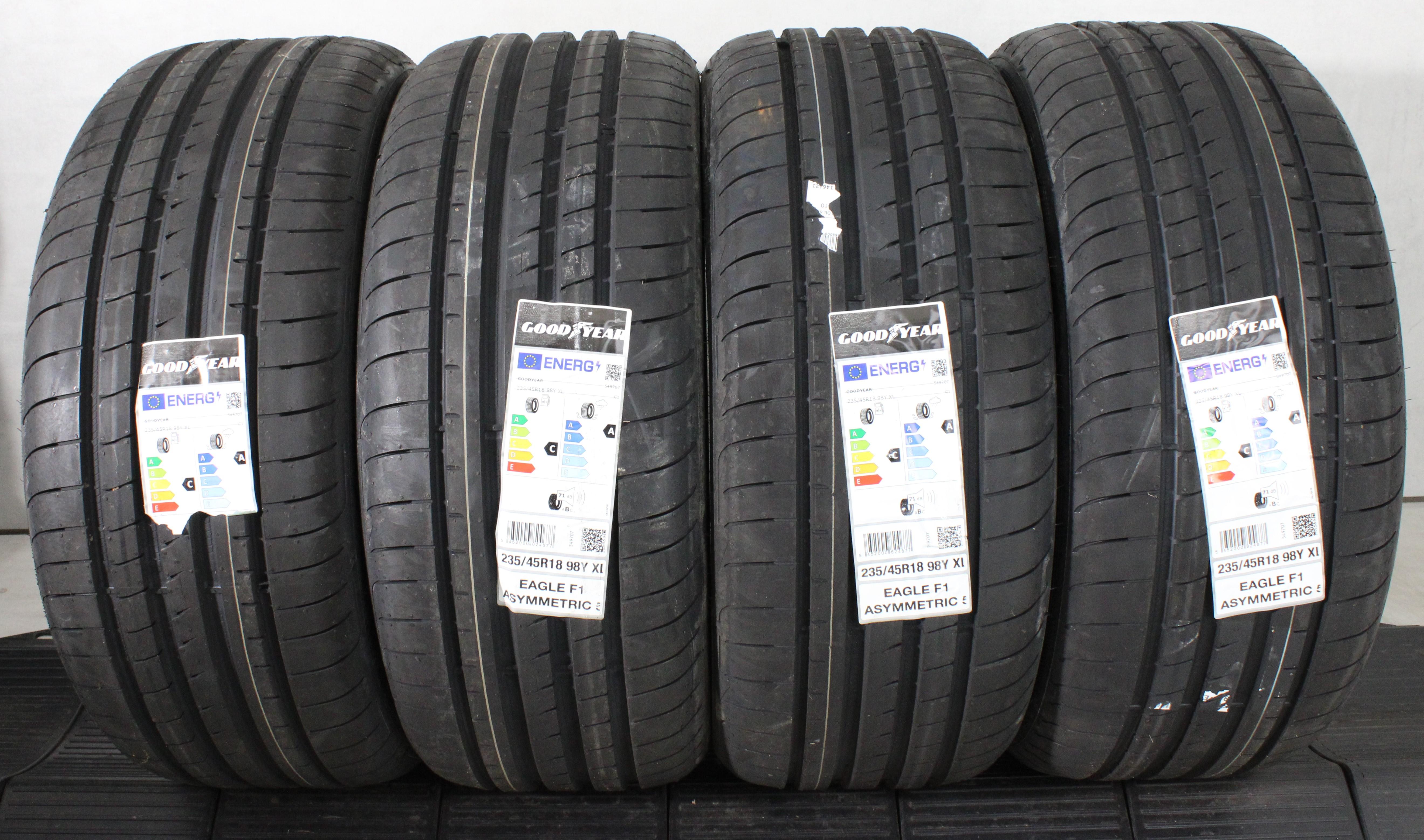 4 x 235/45R18 98Y Sommerreifen Goodyear Eagle F1 Asymmetric 5 2022 XL NEU
