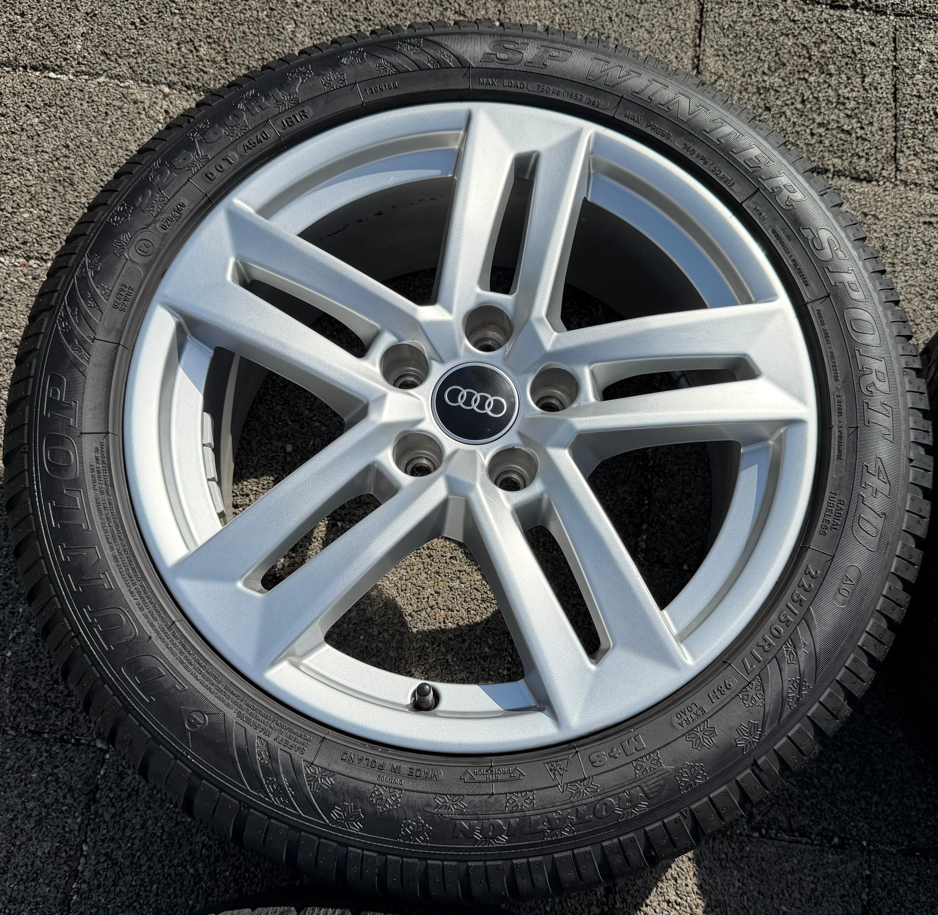 4 Original 17" Alu Winterräder Audi A4 B9 8W 8W0601025P 225/50R17 98H Dunlop 2021