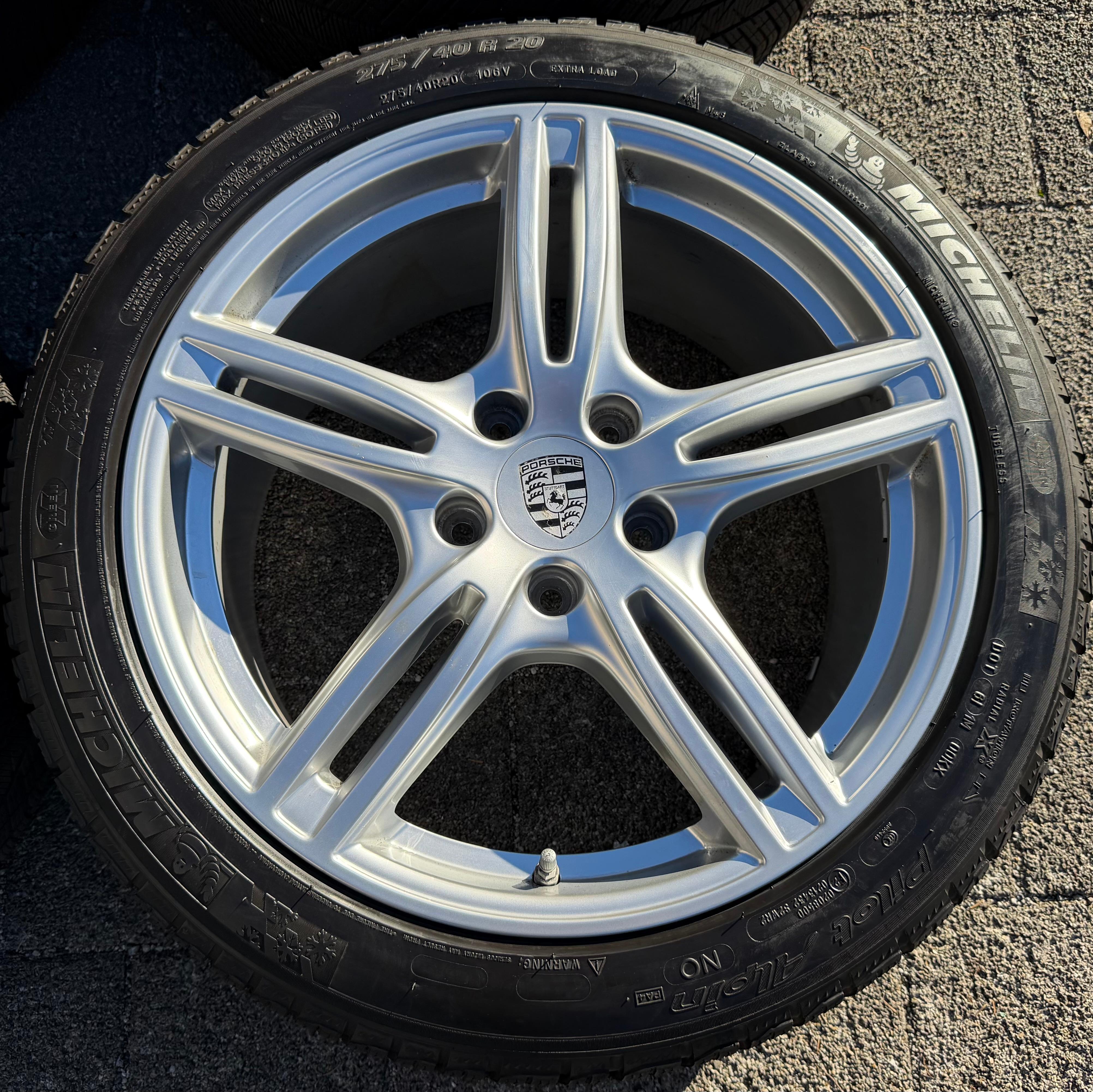 4 ruedas de invierno de aleación originales de 20" para Porsche Panamera 971 971698025B 971698025C Michelin RDKS