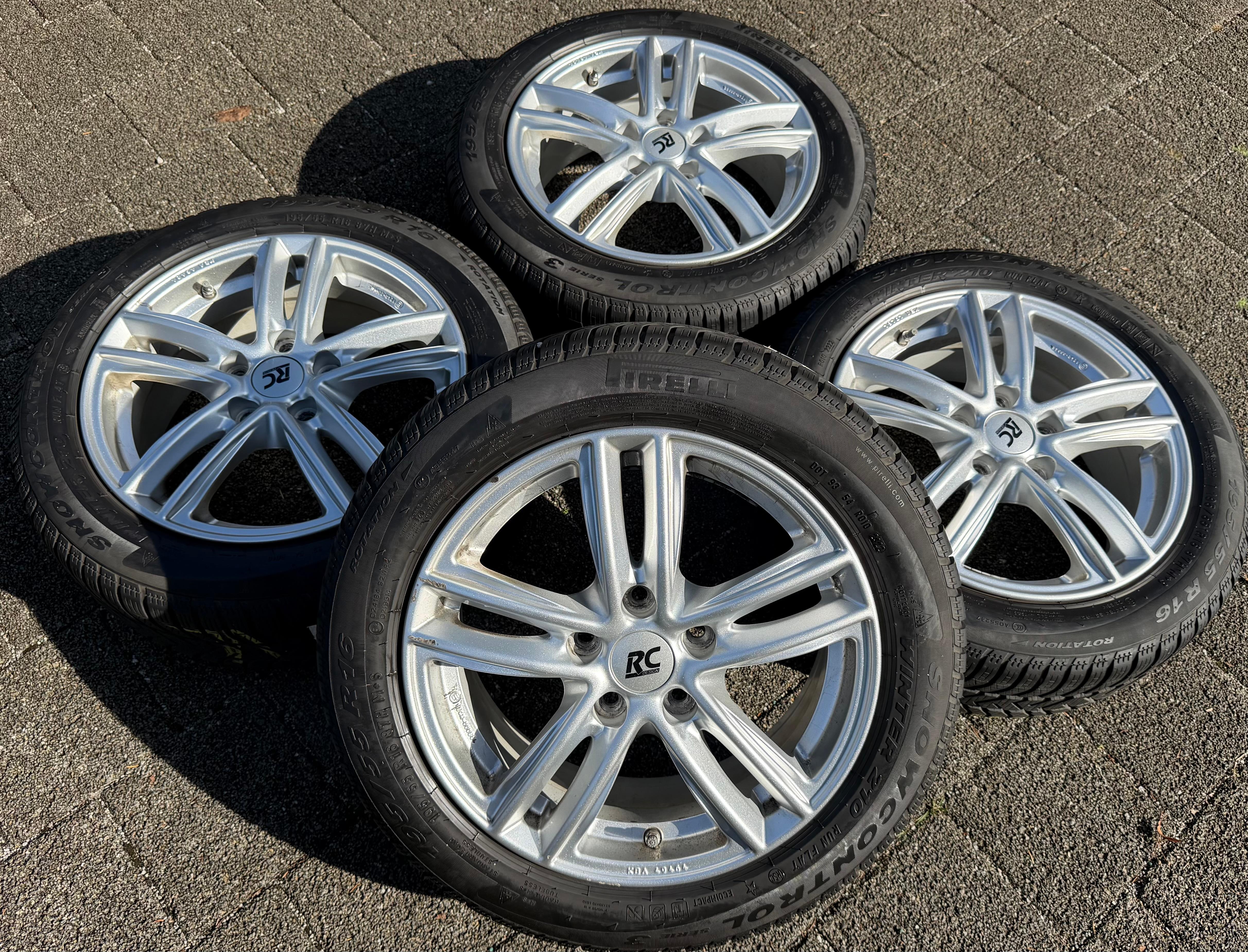 4 Alu Winterräder Mini Cooper F55 F56 F57 195/55R16 87H Pirelli Runflat 2022 RDKS