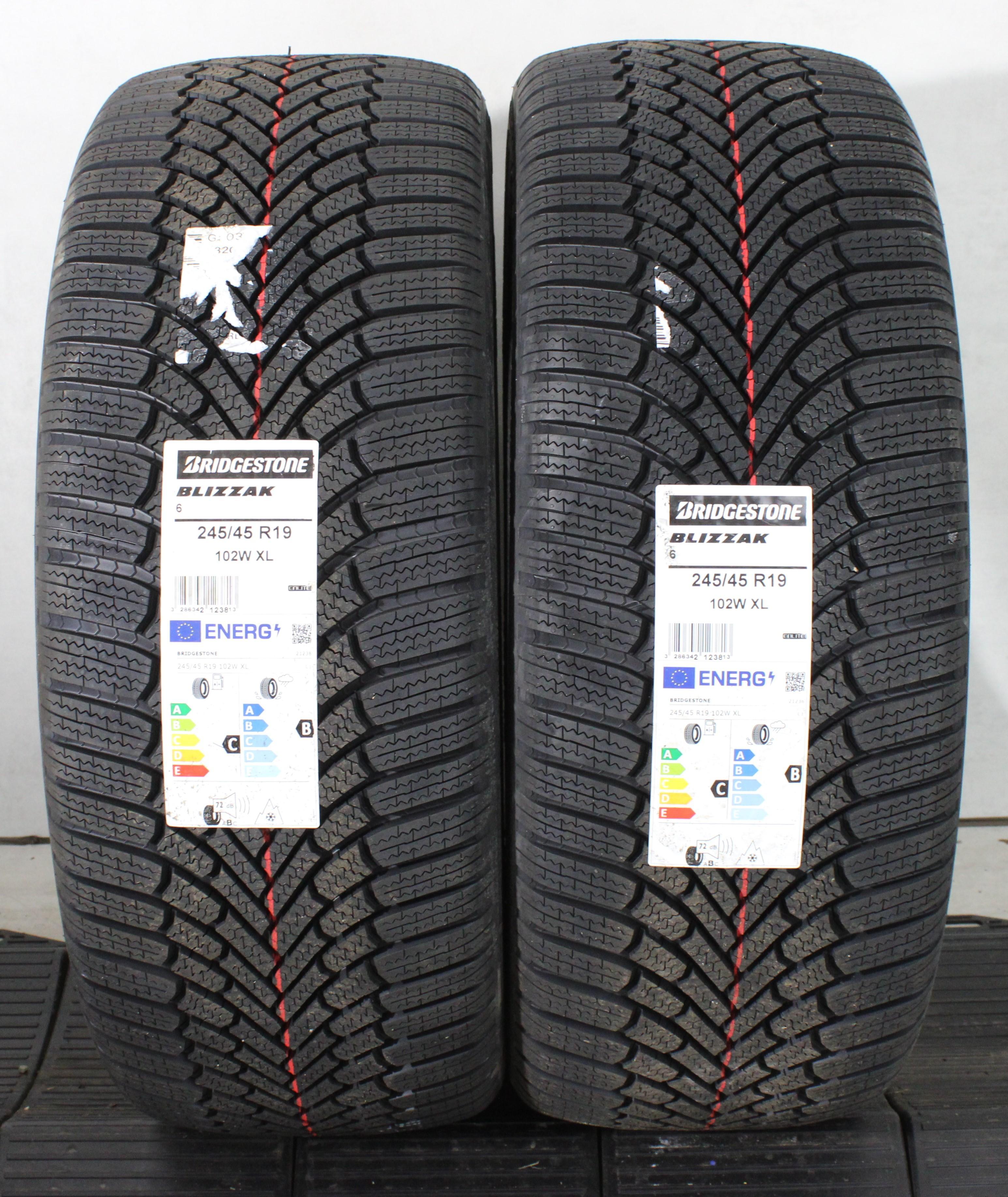 2 x 245/45R19 102W Winterreifen Bridgestone Blizzak 6 Enliten 2024 NEU