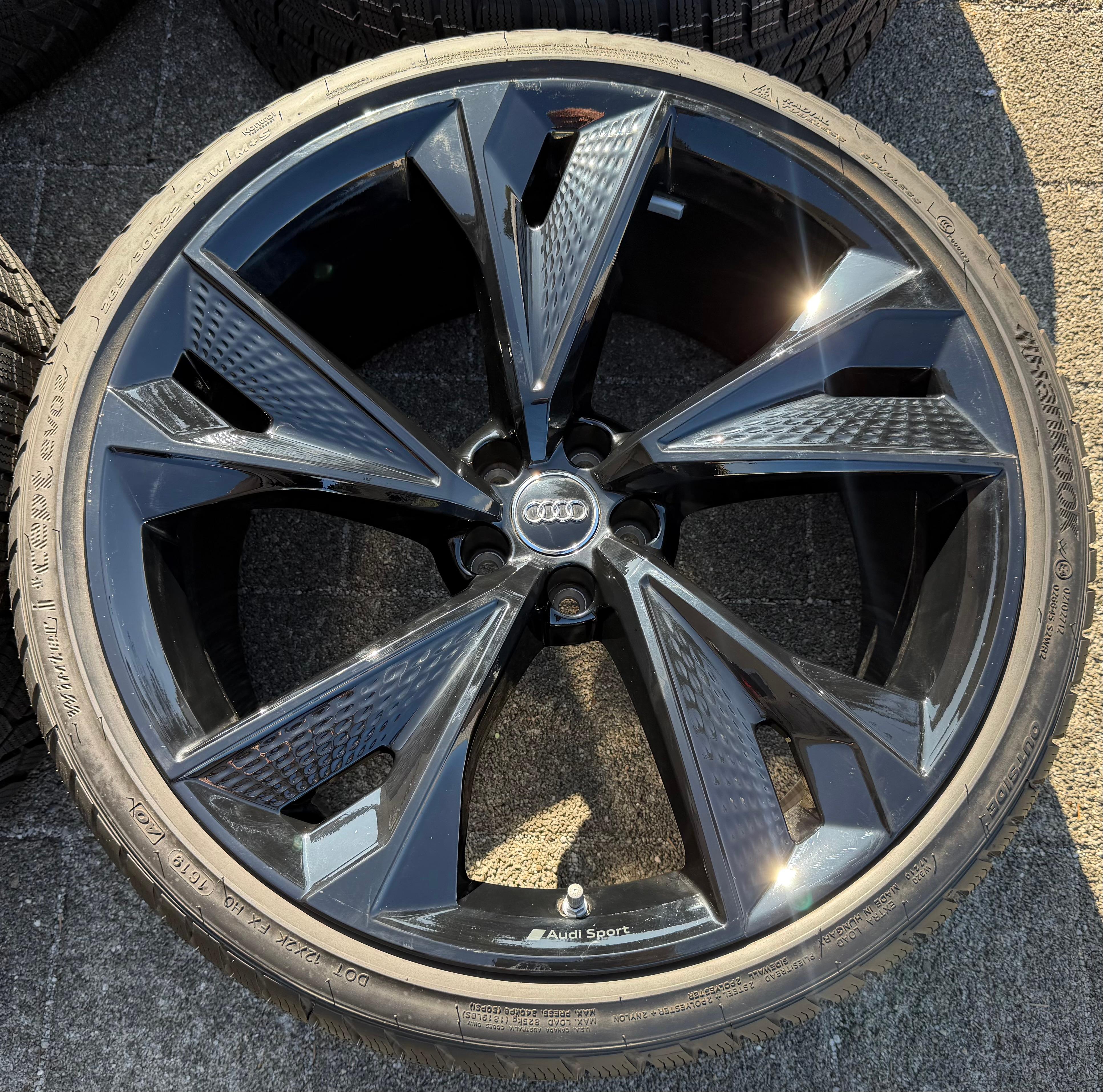 4 originele 22" aluminium winterwielen Audi RS6 4K RS7 4K0601025BC 285/30R22 101W HANKOOK